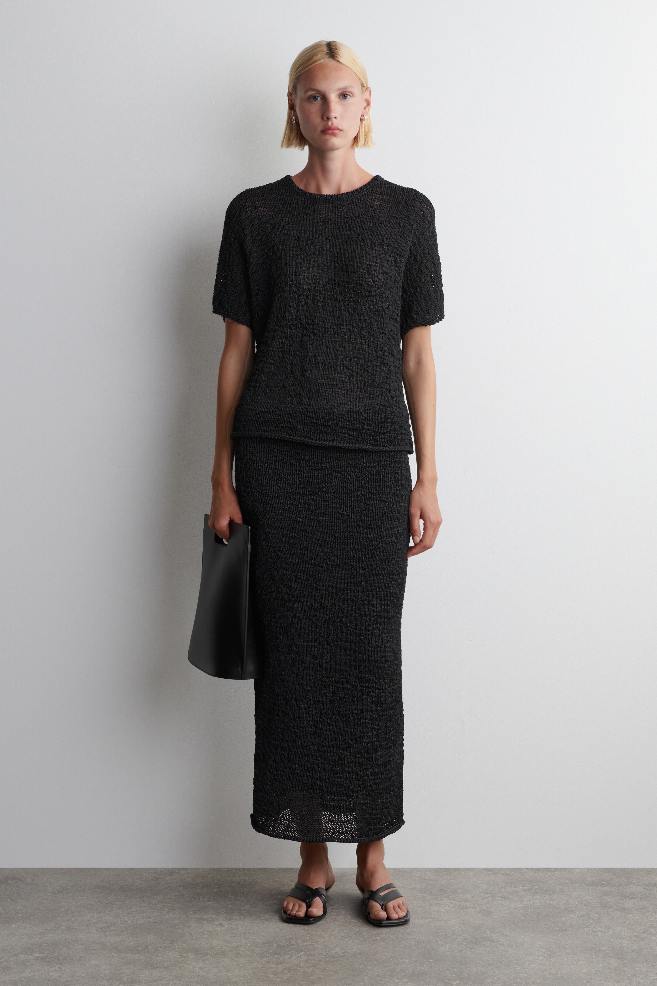 View larger image: TEXTURED OPEN-KNIT TOP - BLACK - Ladies | H&M GB 2