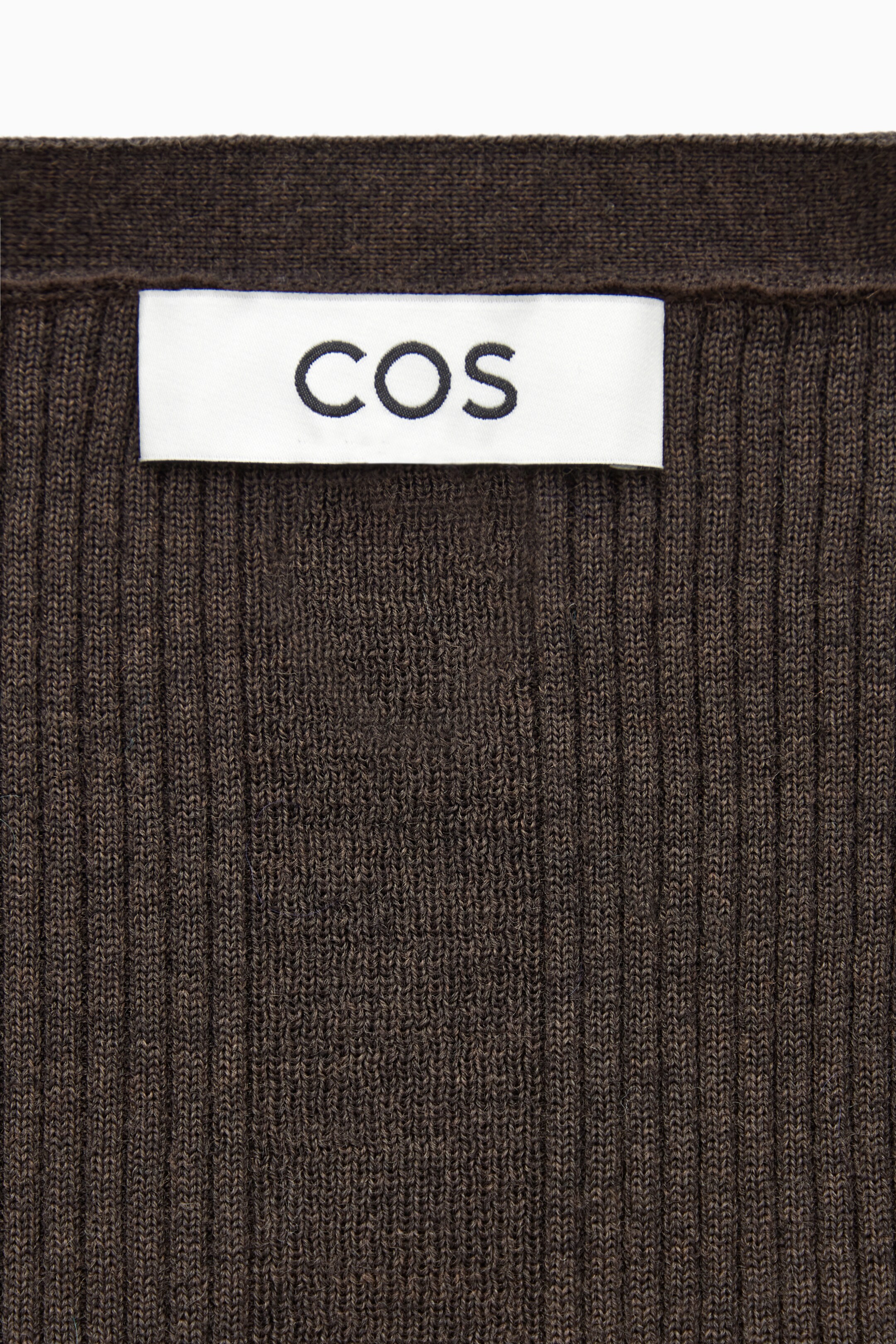 View larger image: RIBBED WOOL WRAP TOP - DARK BROWN - Ladies | H&M GB 2