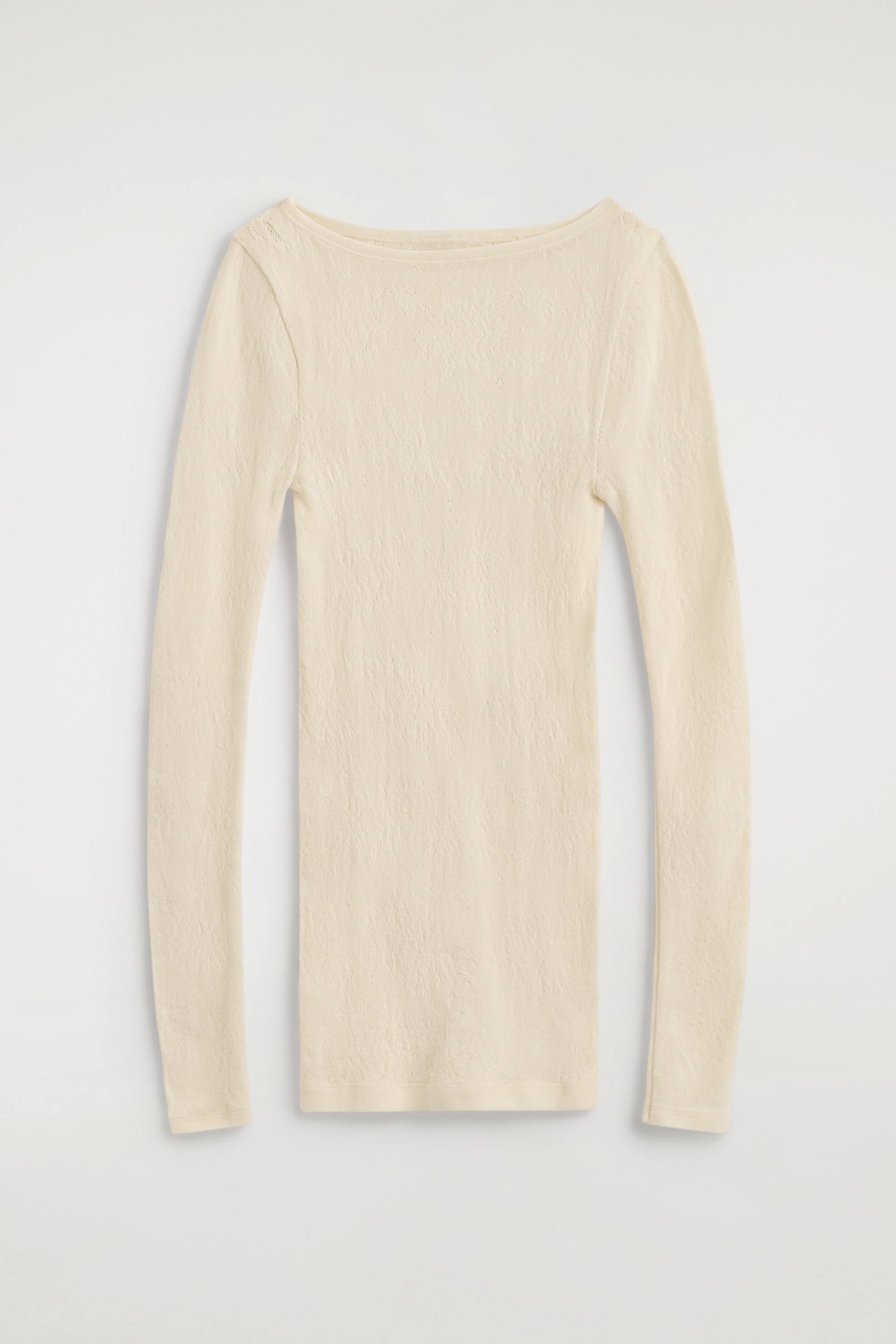 JACQUARDBLOMSTRET BLONDE-TOP - FLØDE/BRUN