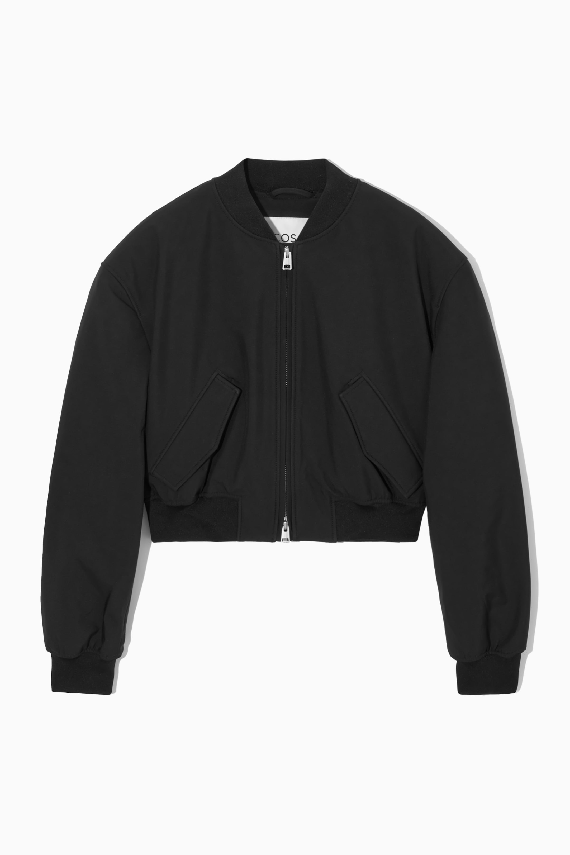 Visa större bild: CROPPAD BOMBERJACKA I OVERSIZE-MODELL - SVART - DAM | H&M FI 1