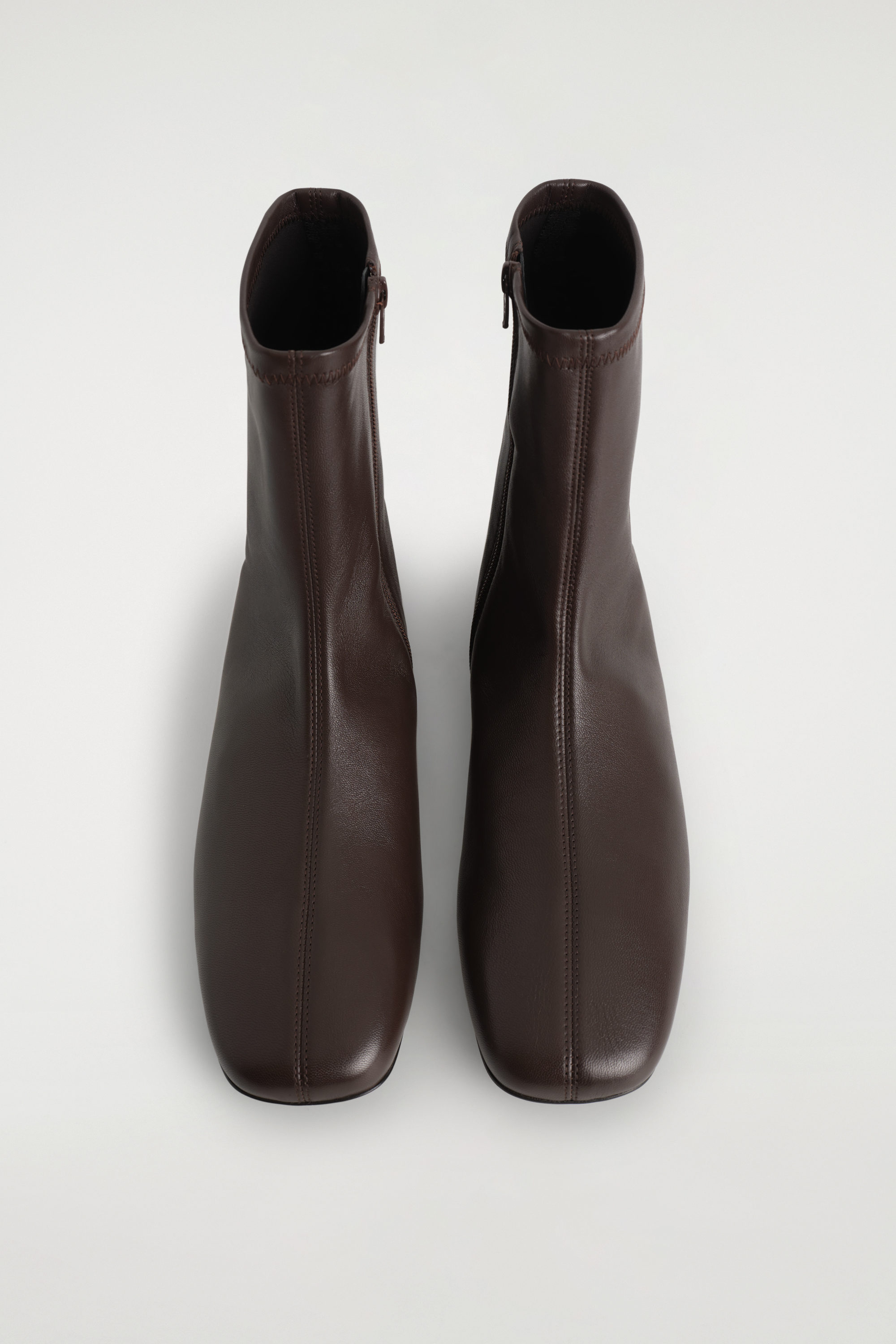 LEATHER SOCK BOOTS - DARK BROWN | COS GB