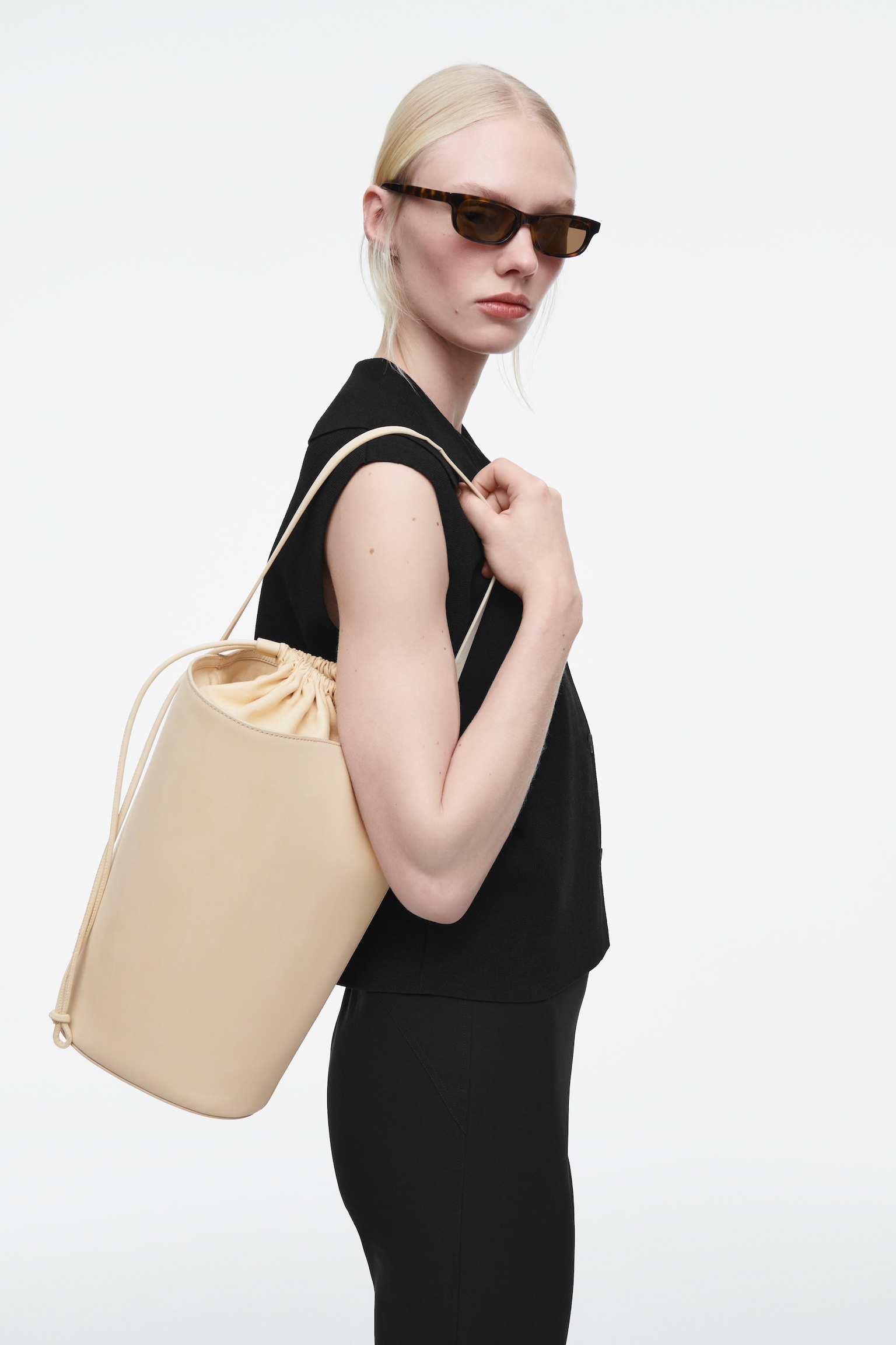 SAC SEAU - NUBUCK - JAUNE BEURRE - 1