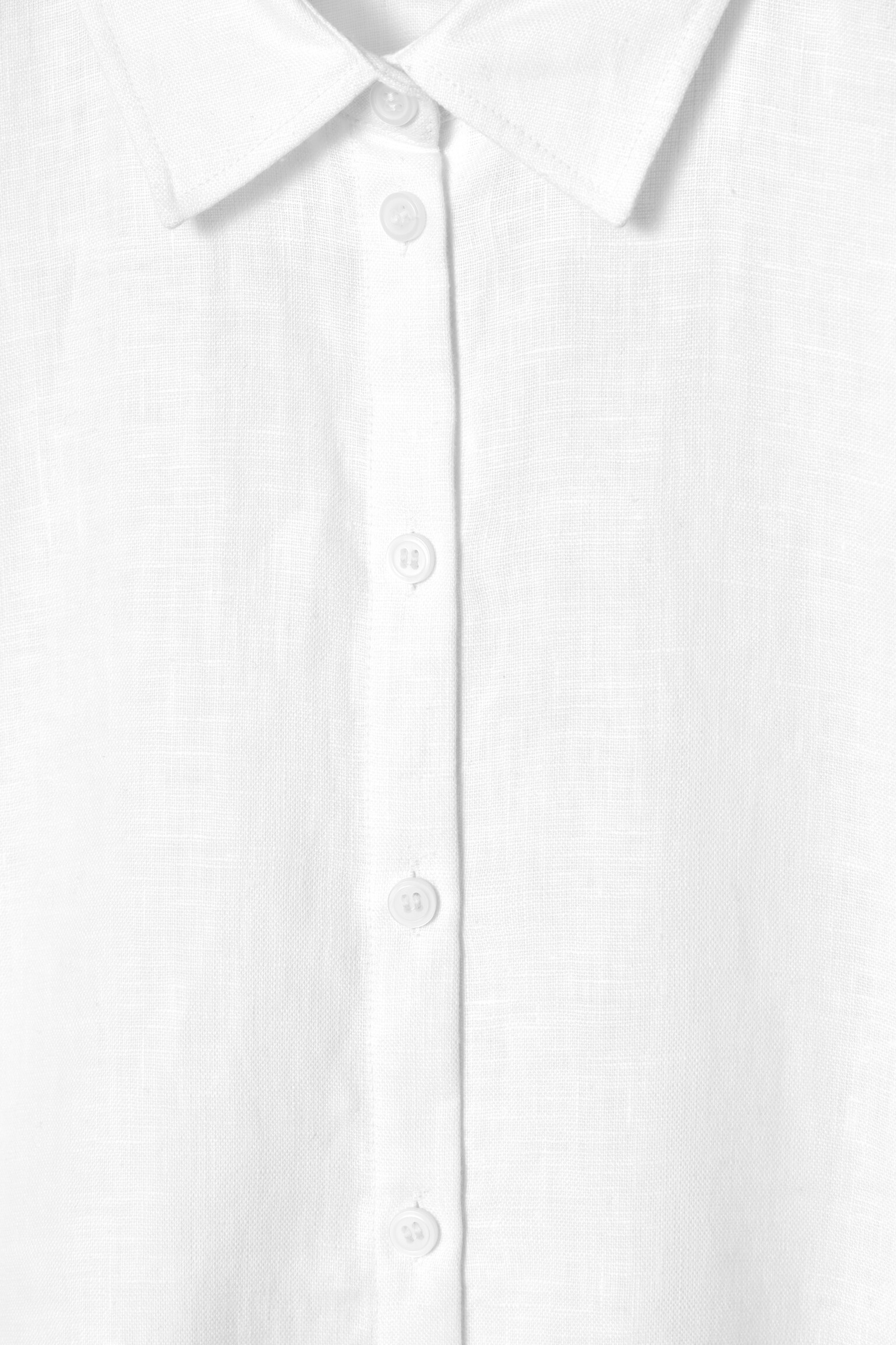 BOXY SHORT-SLEEVED LINEN SHIRT - WHITE/NAVY/BUTTER YELLOW/GREEN - 3