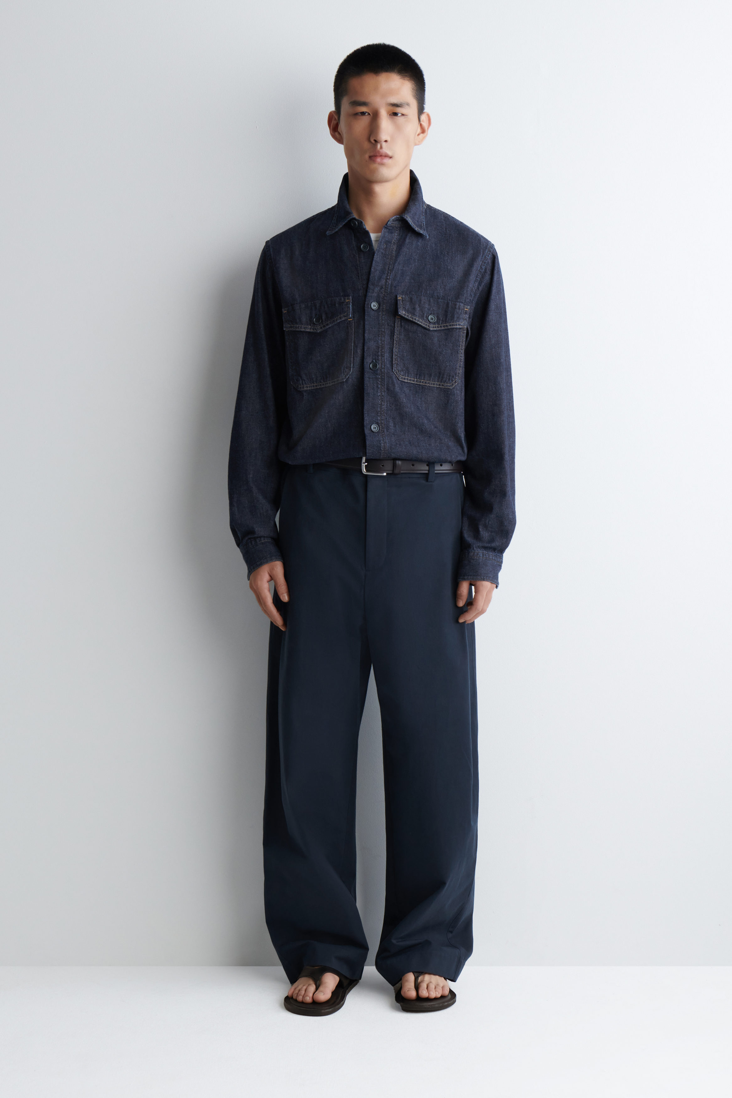 DENIM SHIRT - DARK BLUE | COS