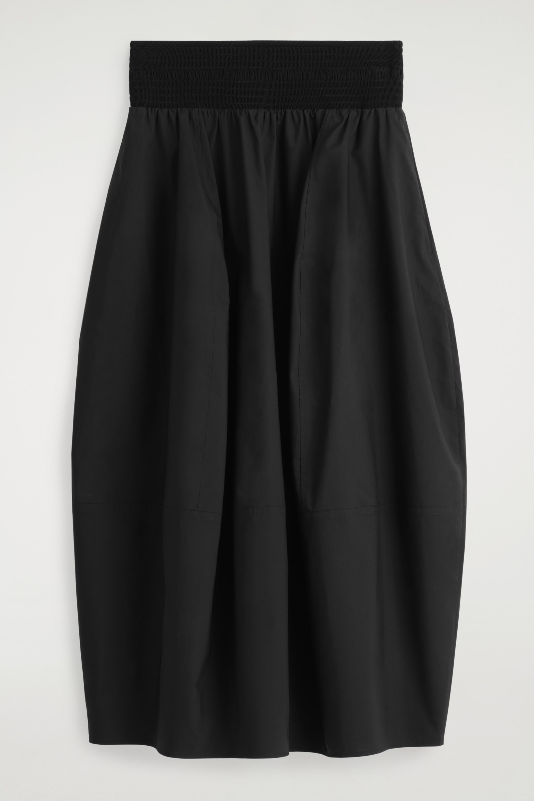 Grösseres Bild ansehen: MIDIROCK MIT GESMOKTEN PARTIEN - SCHWARZ - DAMEN | H&M CH 5