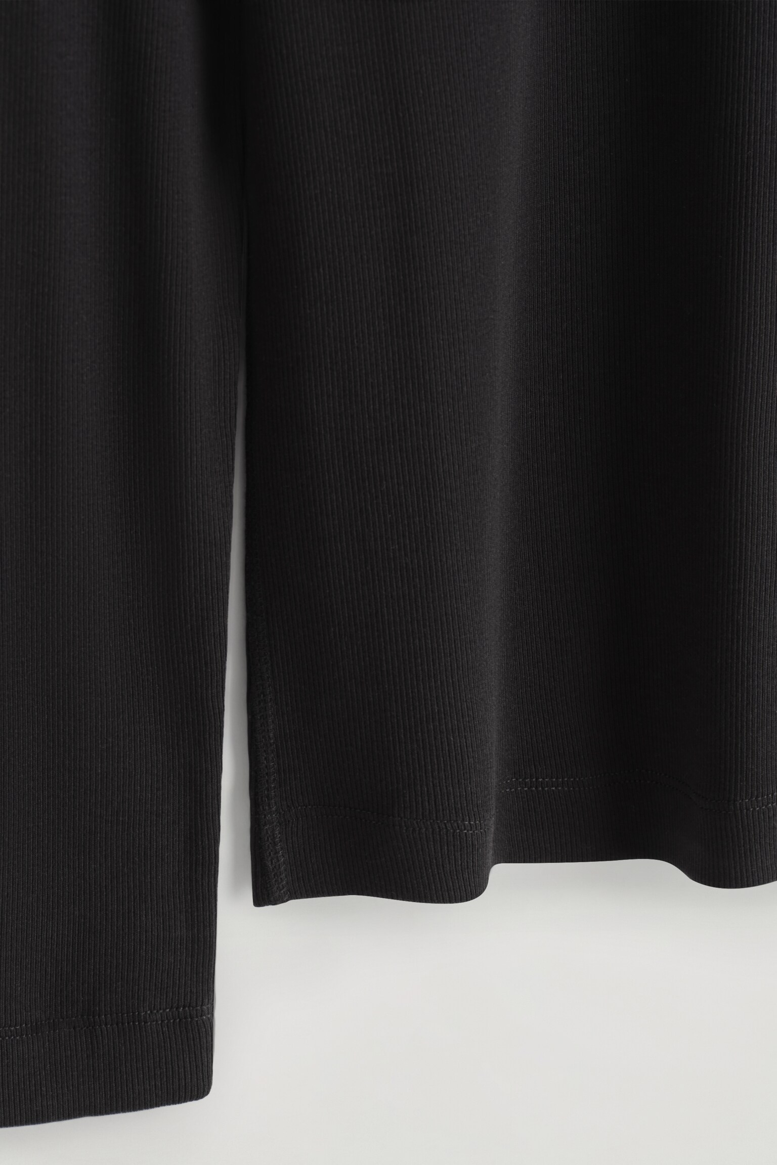 MAGLIA A MANICHE LUNGHE IN JERSEY A COSTE - NERO/BIANCO - 5