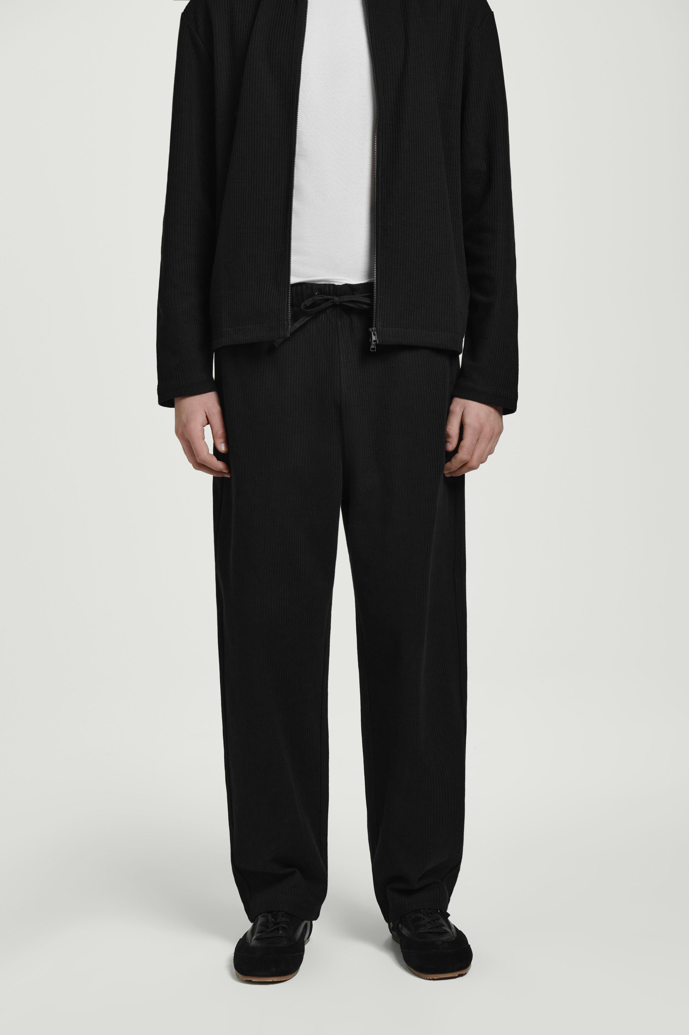 メンズウェア 8YARDS Ribbed Joggers | Black RANDOM IDENTITIES WIDE SWEATPANTS BLACK SS23 | 50%OFF SALE