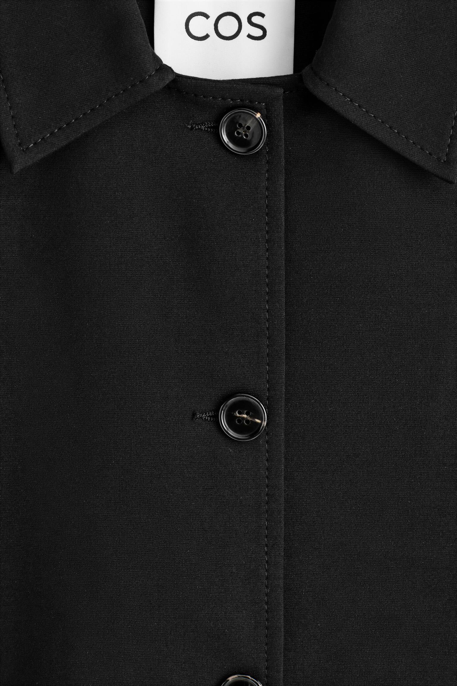 GIACCA IN JERSEY DALLA LINEA ARROTONDATA - NERO/MARRONE - 4