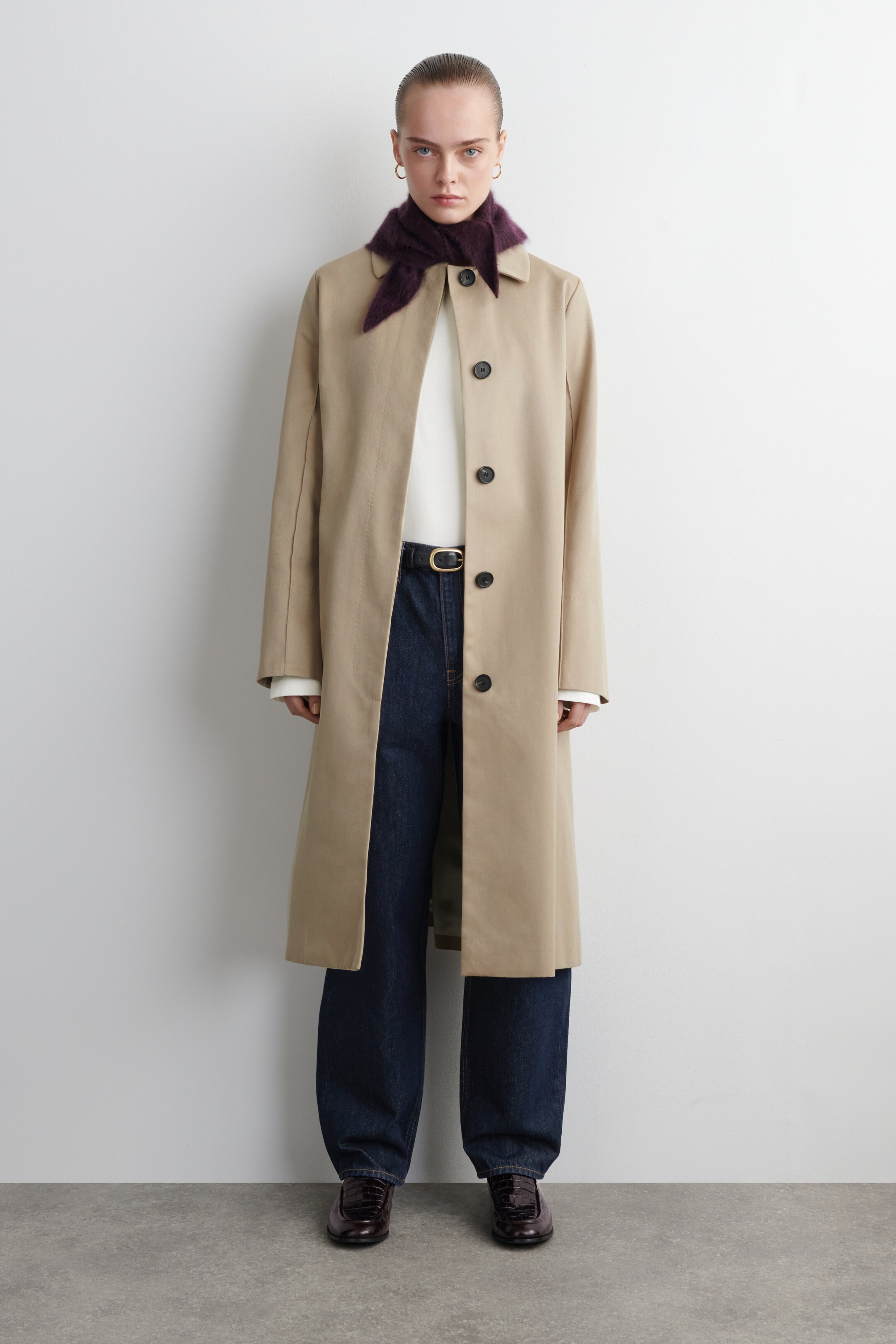 Agrandir l'image: FOULARD EN CACHEMIRE BROSSÉ - BORDEAUX - FEMME | H&M BE 2