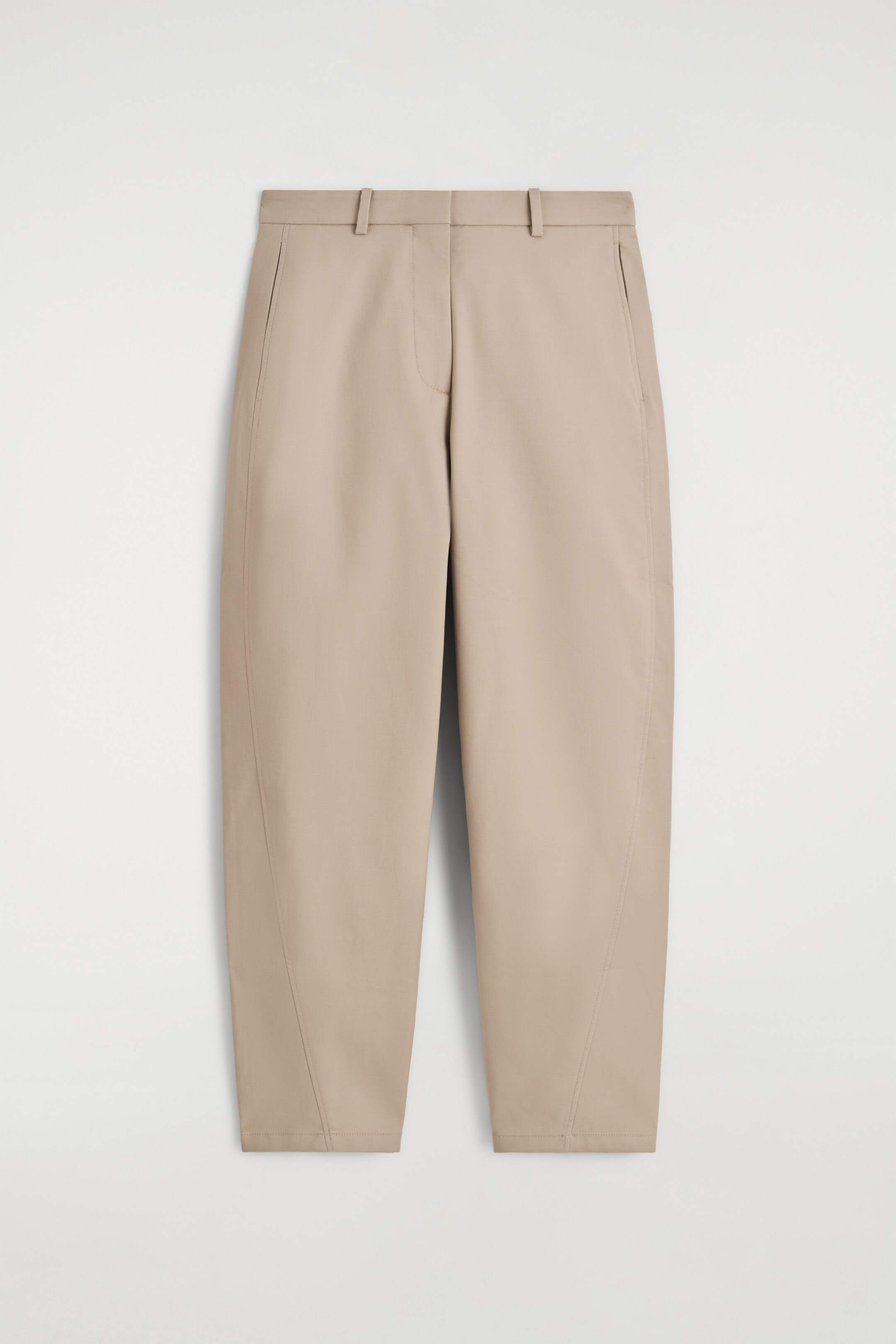 View larger image: BARREL-LEG COTTON CHINOS - BEIGE - Ladies | H&M GB 5