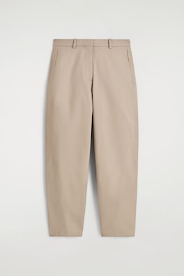 BARREL-LEG COTTON CHINOS — BEIGE 2
