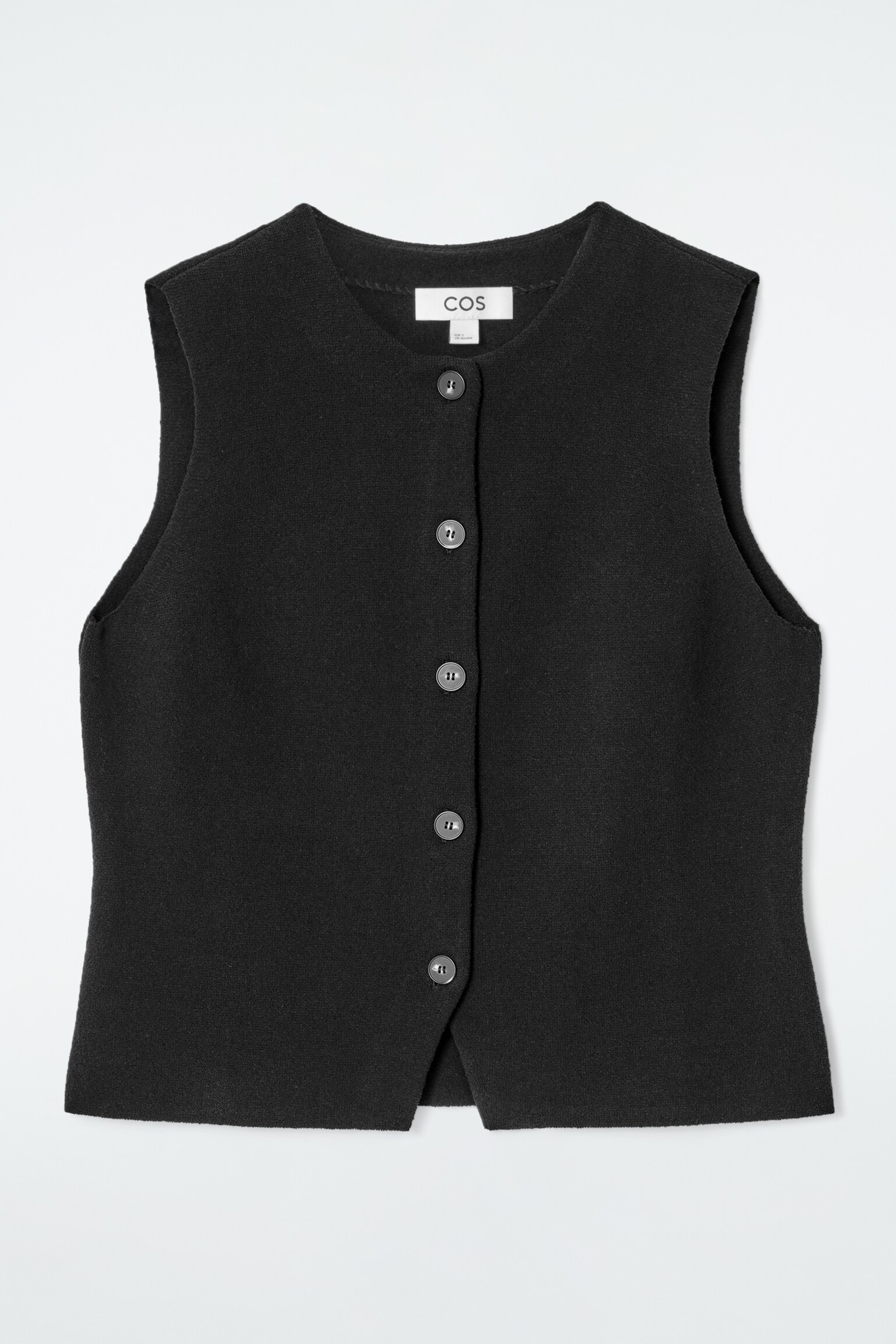 GILET EN MAILLE DE COTON - NOIR/BRUN FONCÉ/IVOIRE - 2