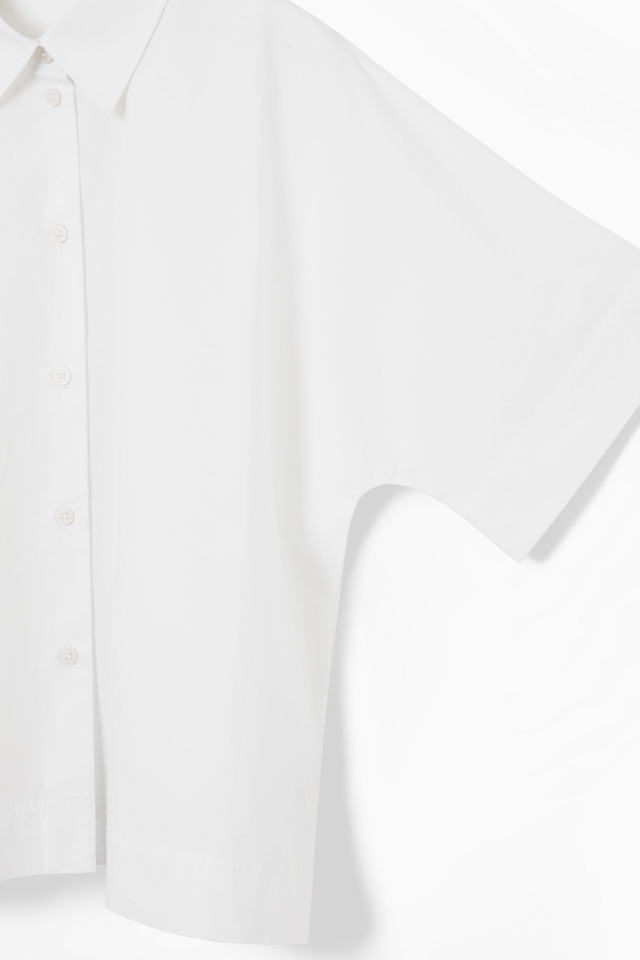Ingrandisci l'immagine: BOXY SHORT-SLEEVED POPLIN SHIRT - WHITE - DONNA | H&M CH 2