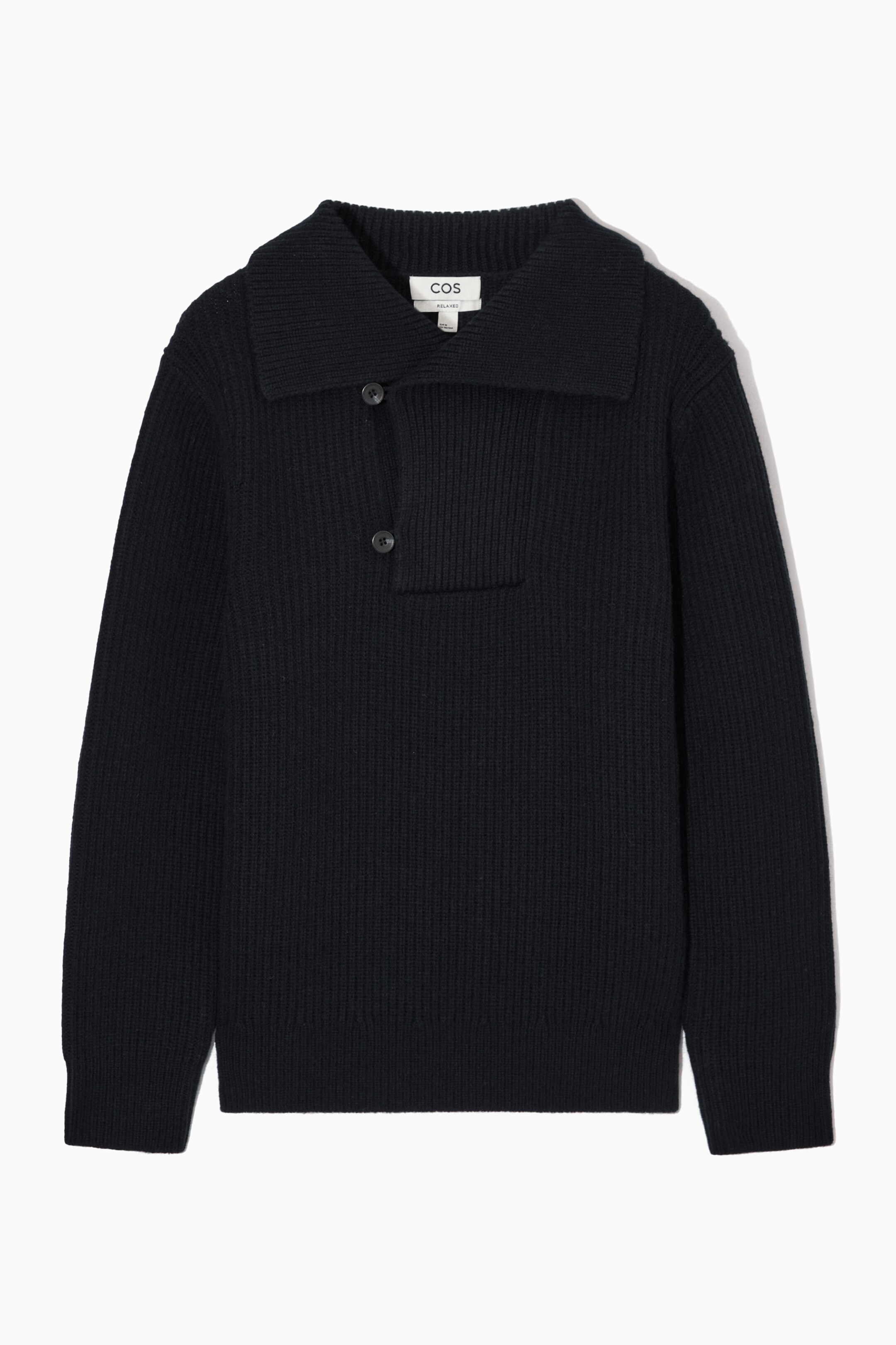 Näytä suurempi kuva: SAILOR-COLLAR WOOL JUMPER - DARK NAVY - MIEHET | H&M FI 1