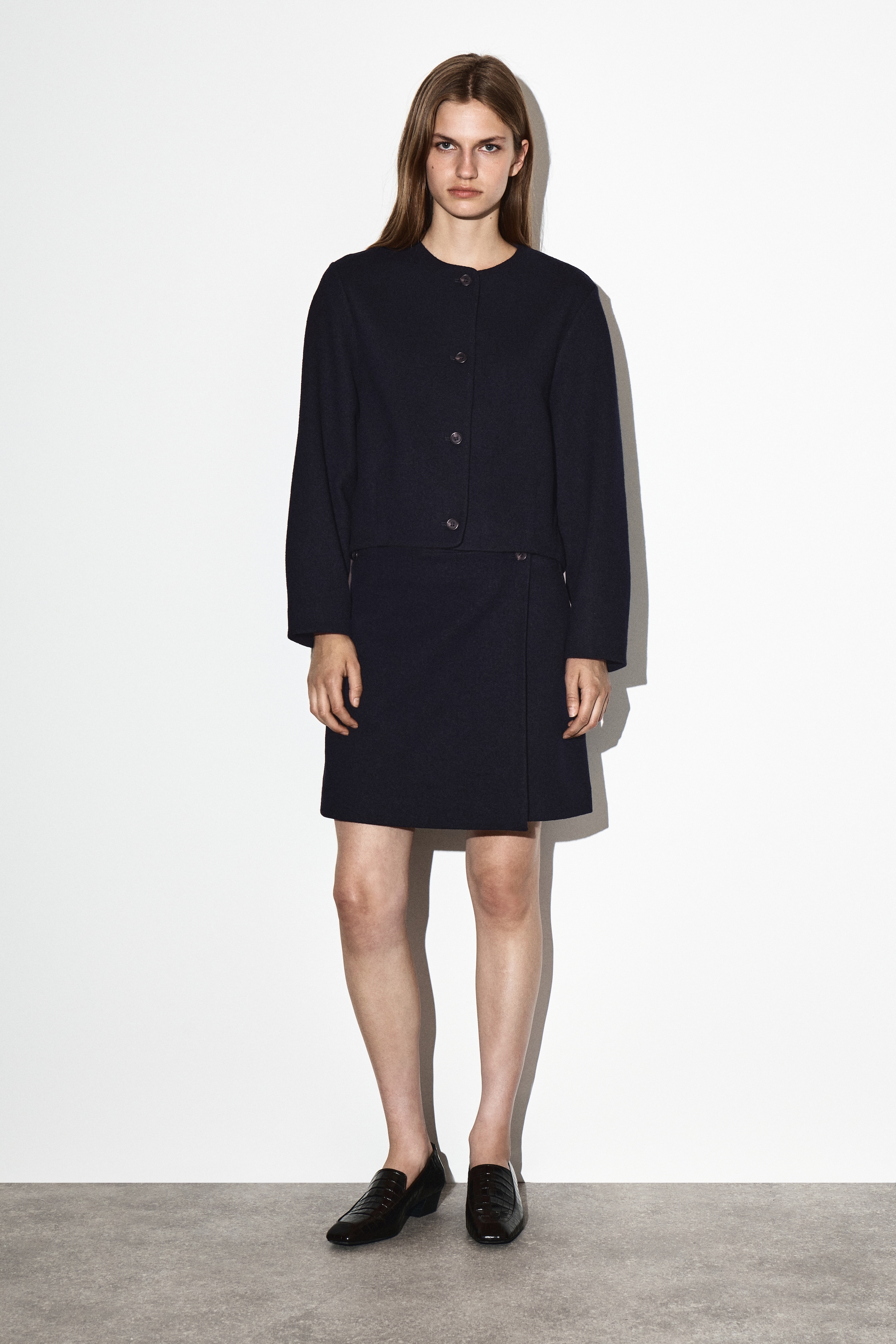 Ingrandisci l'immagine: BOILED MERINO WOOL MINI SKIRT - NAVY - DONNA | H&M CH 1