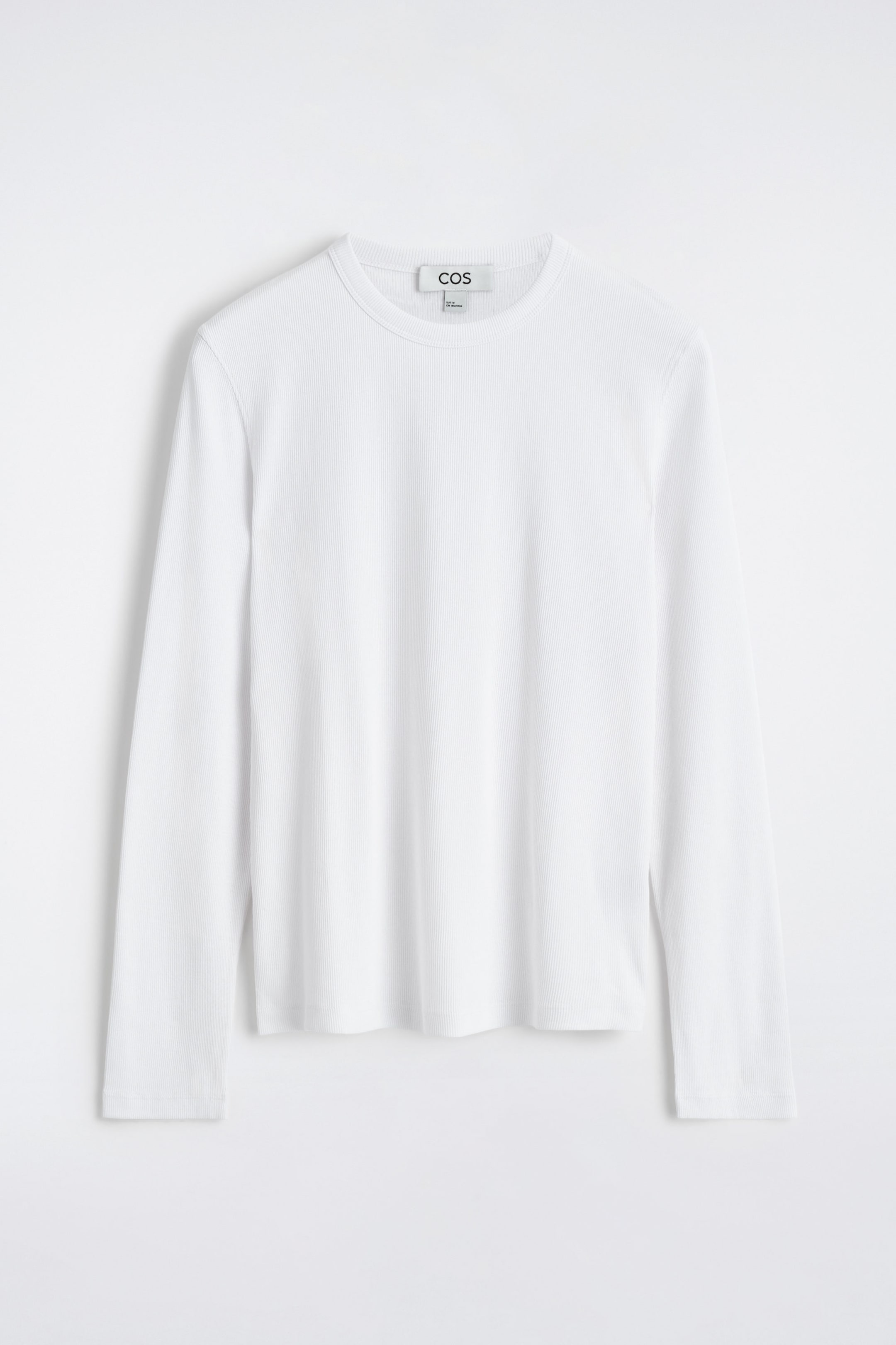 SLIM RIBBED COTTON LONG-SLEEVED T-SHIRT