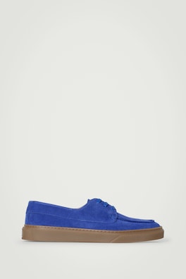 SUEDE TRAINER BOAT SHOES — COBALT BLUE 1