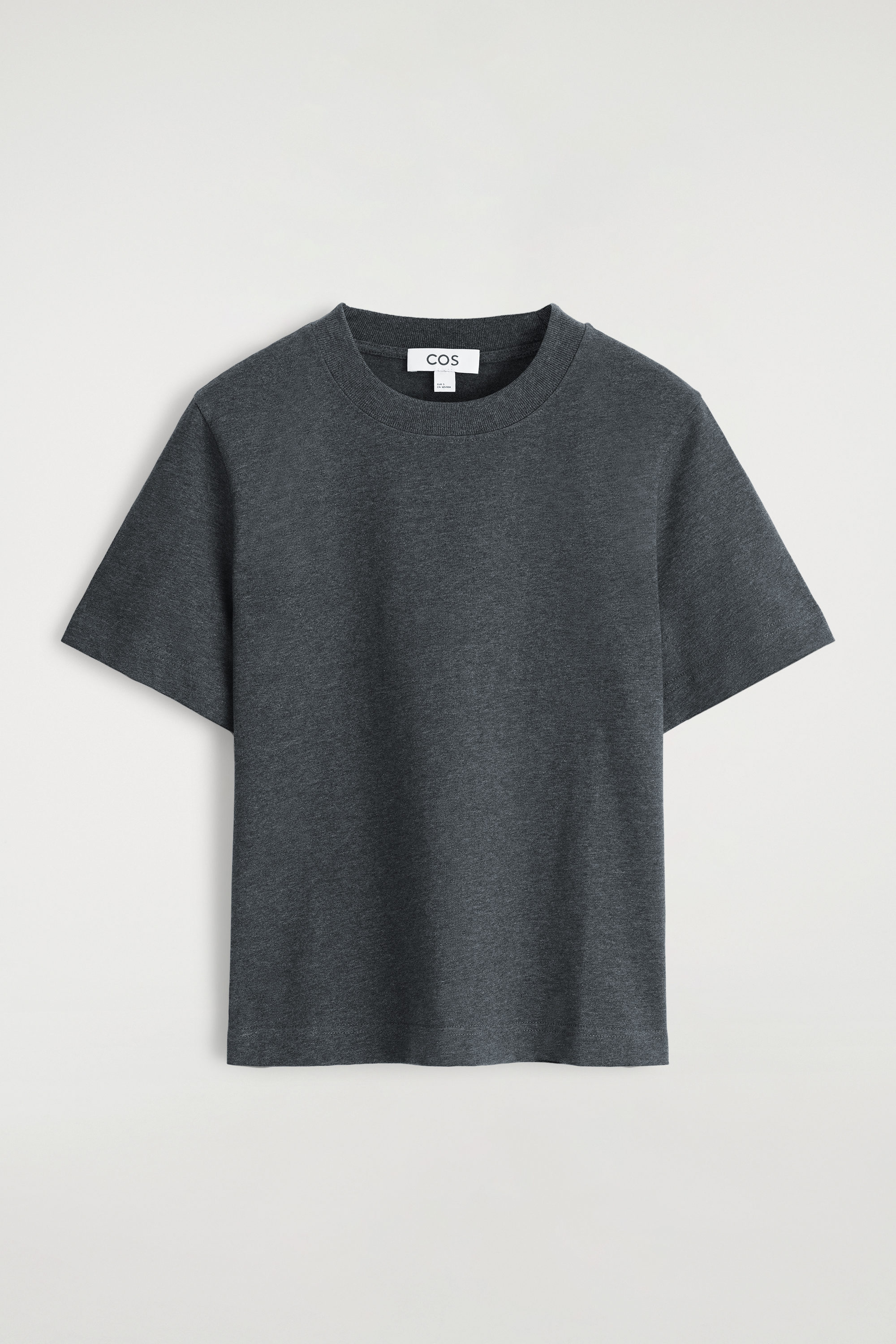 CLEAN CUT REGULAR T-SHIRT - CHARCOAL MÉLANGE | COS