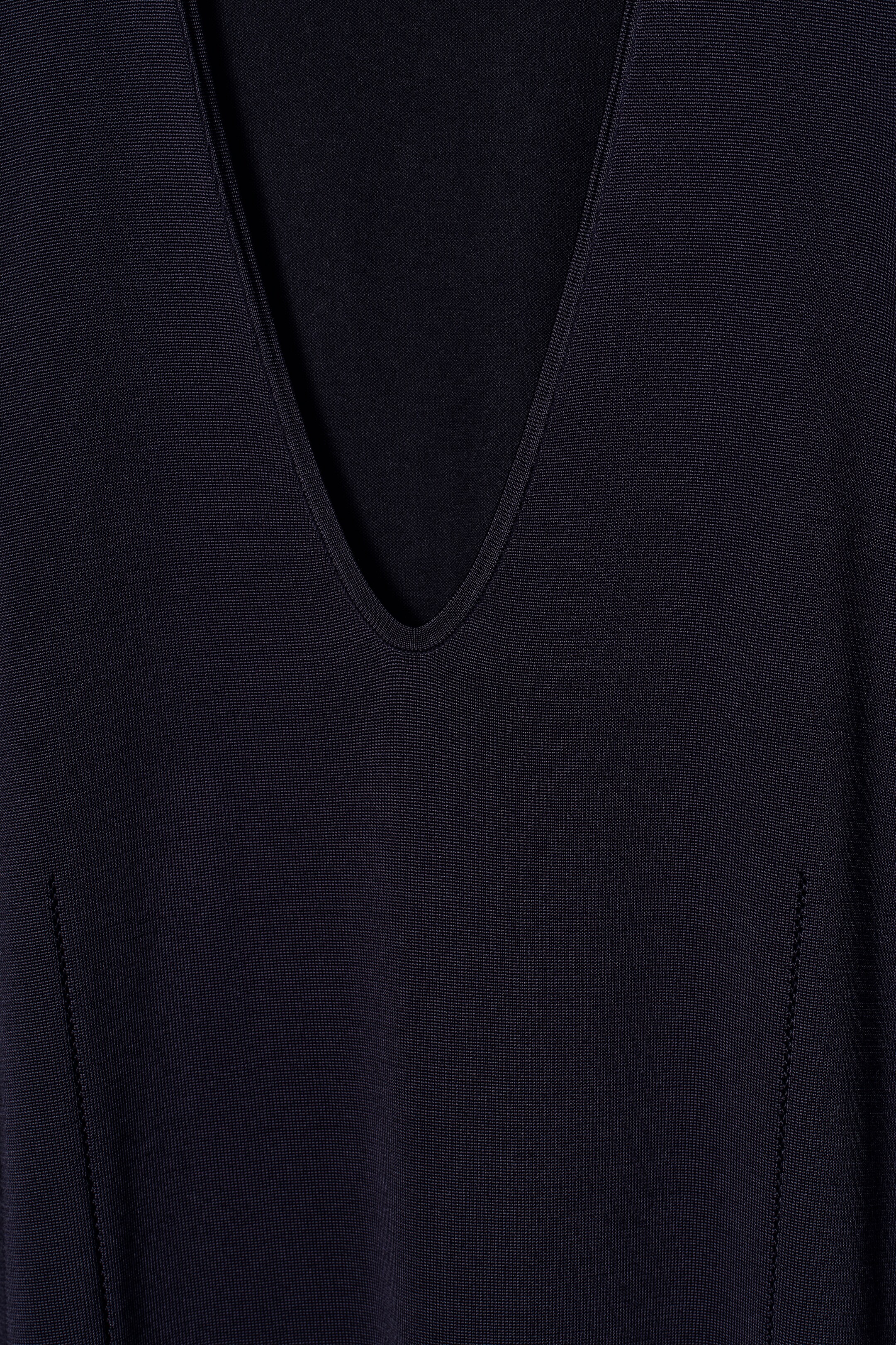 View larger image: KNITTED COTTON MIDI DRESS - NAVY - Ladies | H&M GB 7