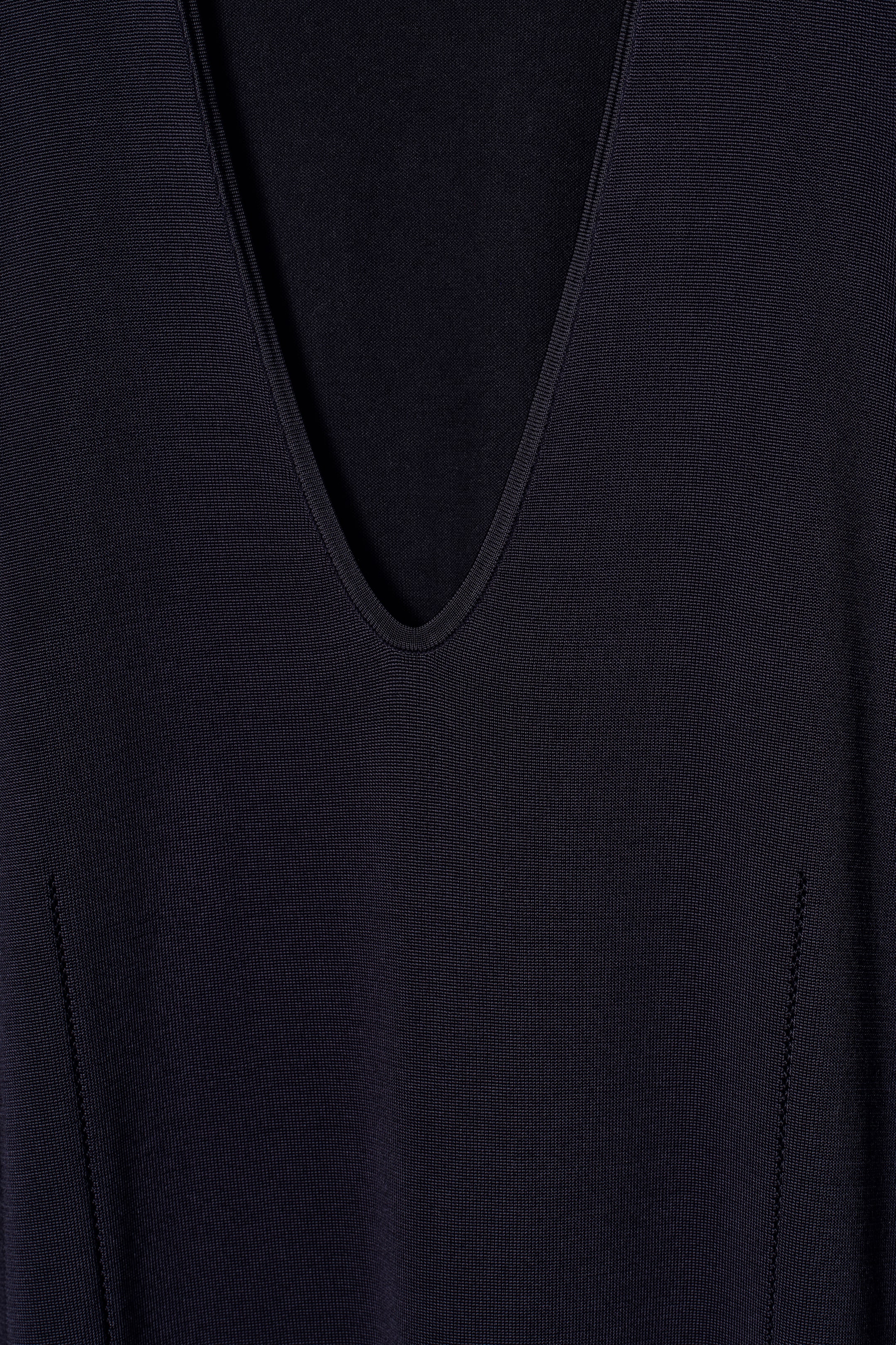 Grotere afbeelding bekijken: Gebreide katoenen midi-jurk - MARINEBLAUW - DAMES | H&M BE 7