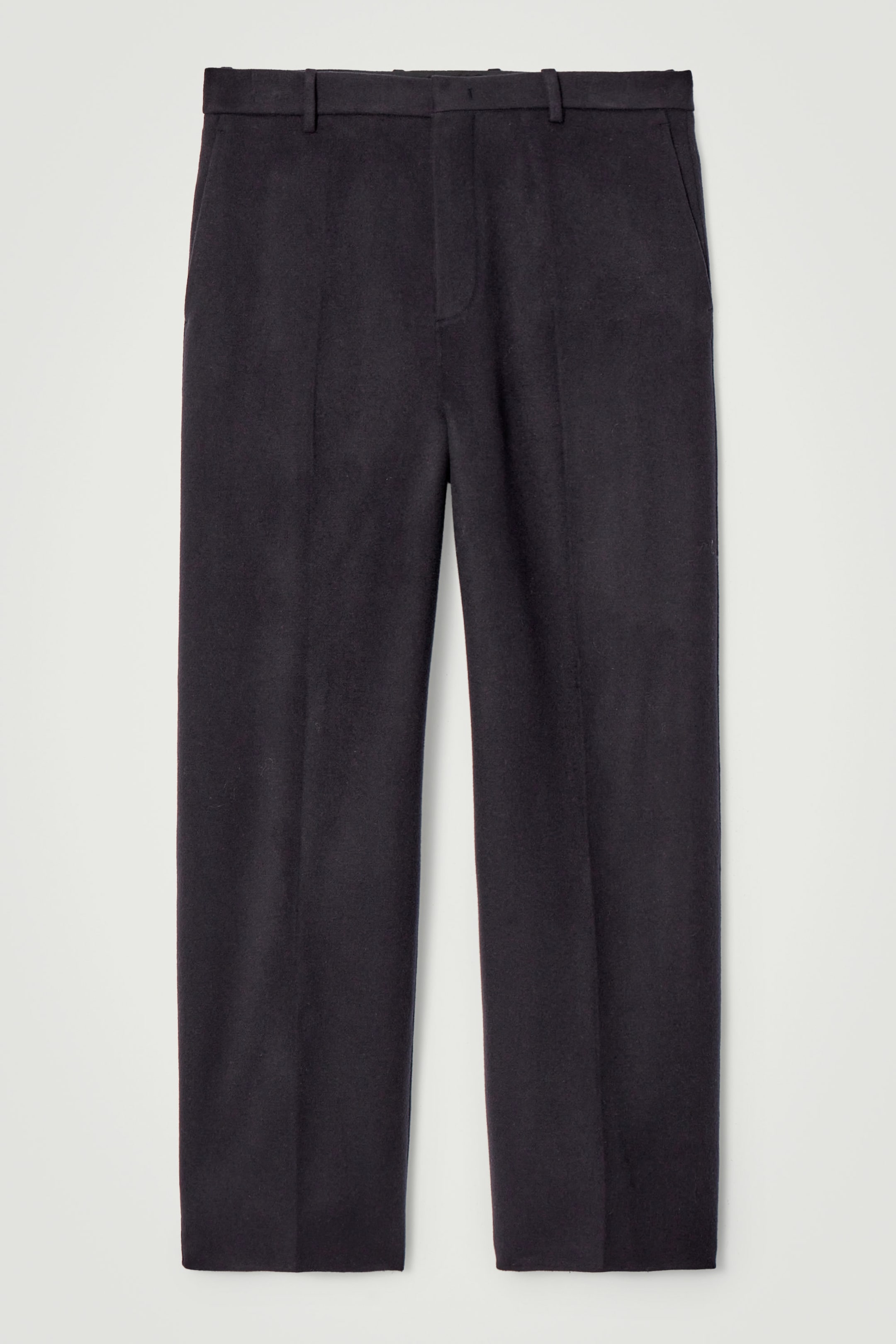 RELAXED DOUBLE-FACED WOOL TROUSERS