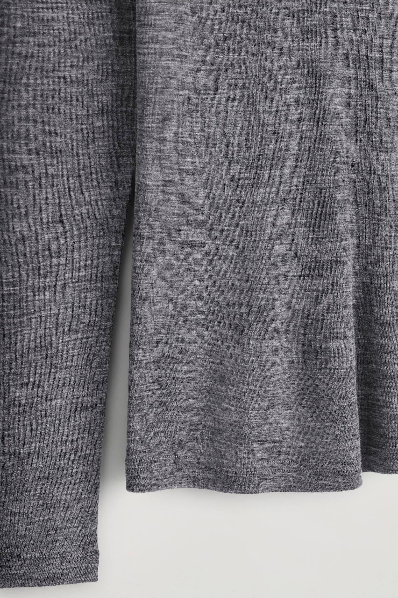 MERINO WOOL SCOOP-NECK TOP - GREY MÉLANGE - 4