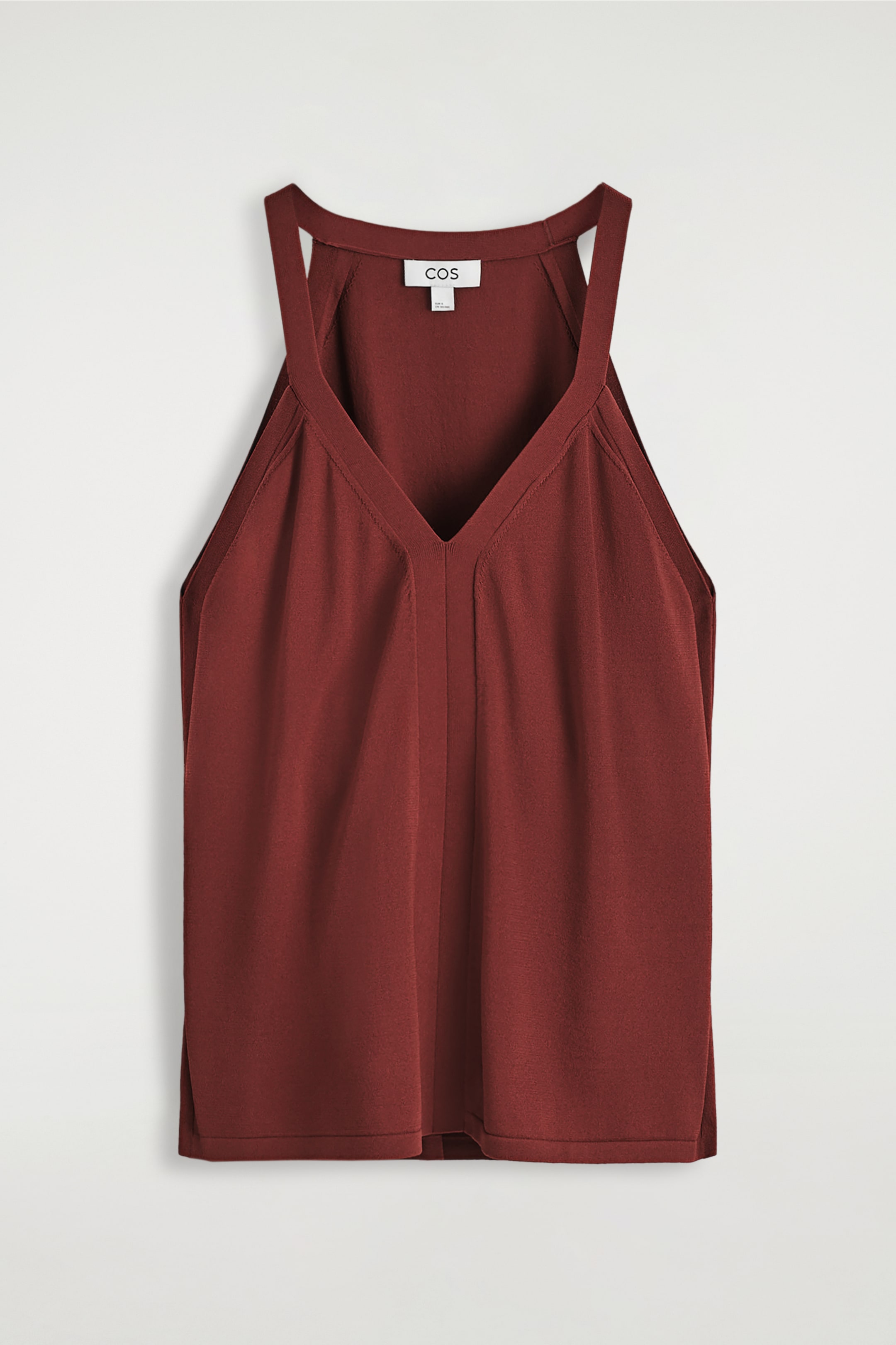 Grotere afbeelding bekijken: GEBREIDE V-HALS TANKTOP - Donkerrood - DAMES | H&M BE 6