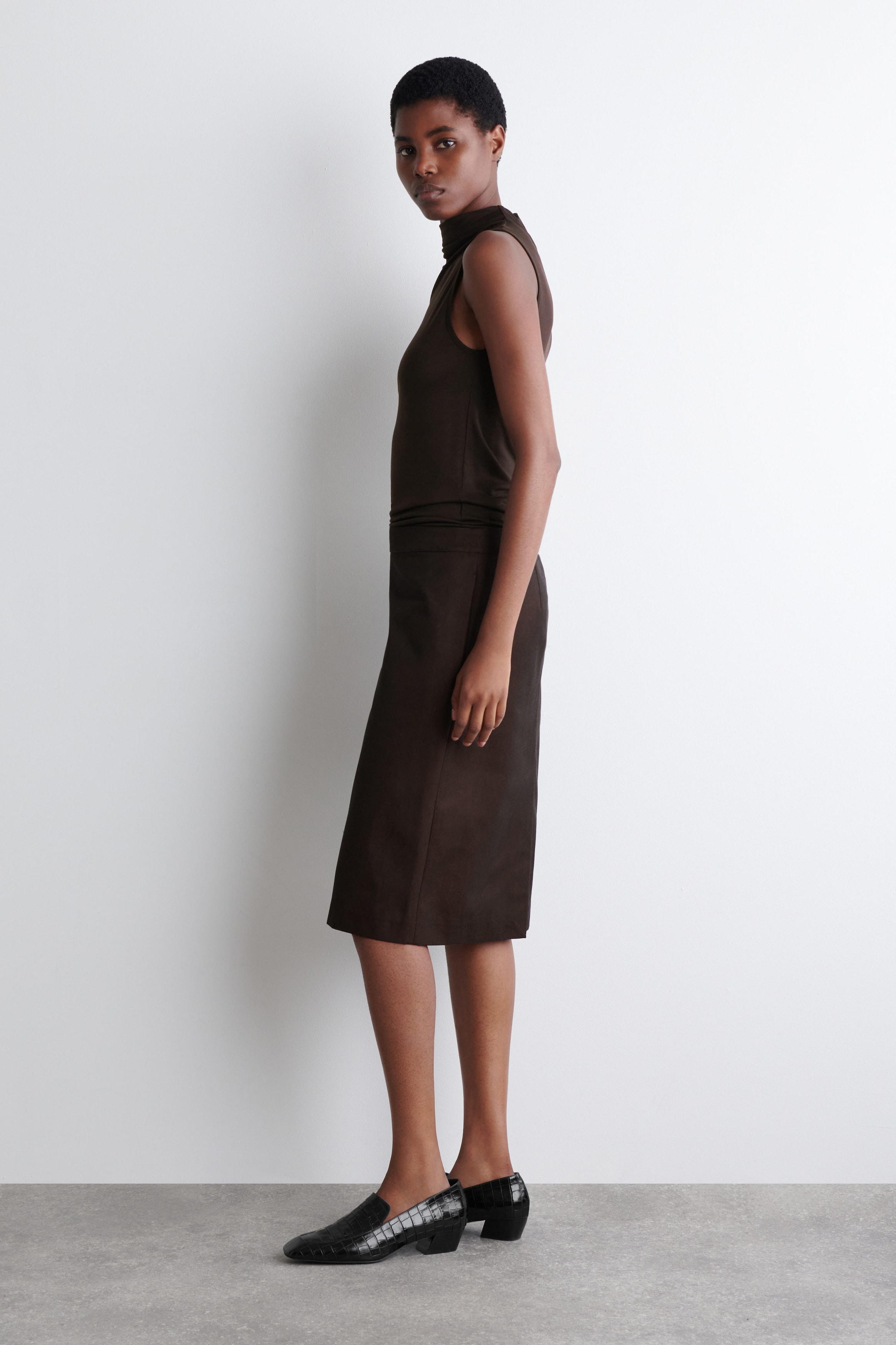COTTON COLUMN SKIRT