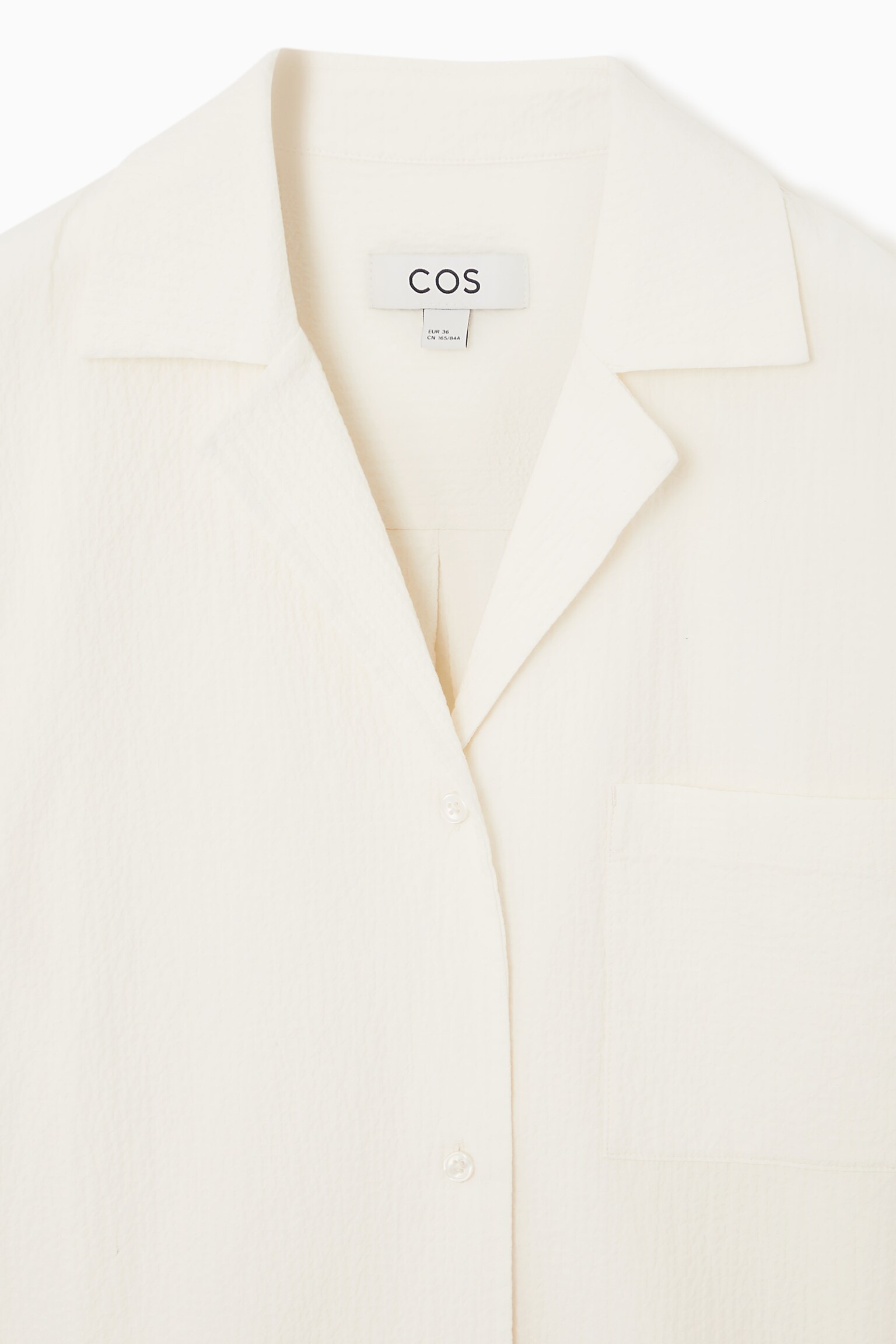 REGULAR SEERSUCKER SHIRT - OFF WHITE - 2