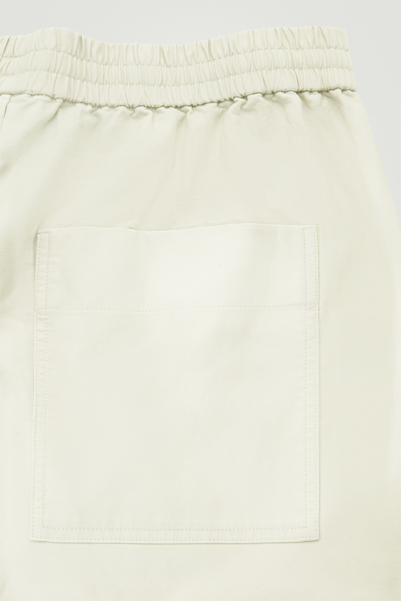 PANTALON SERGÉ TAILLE ÉLASTIQUÉE - Blanc cassé - 2