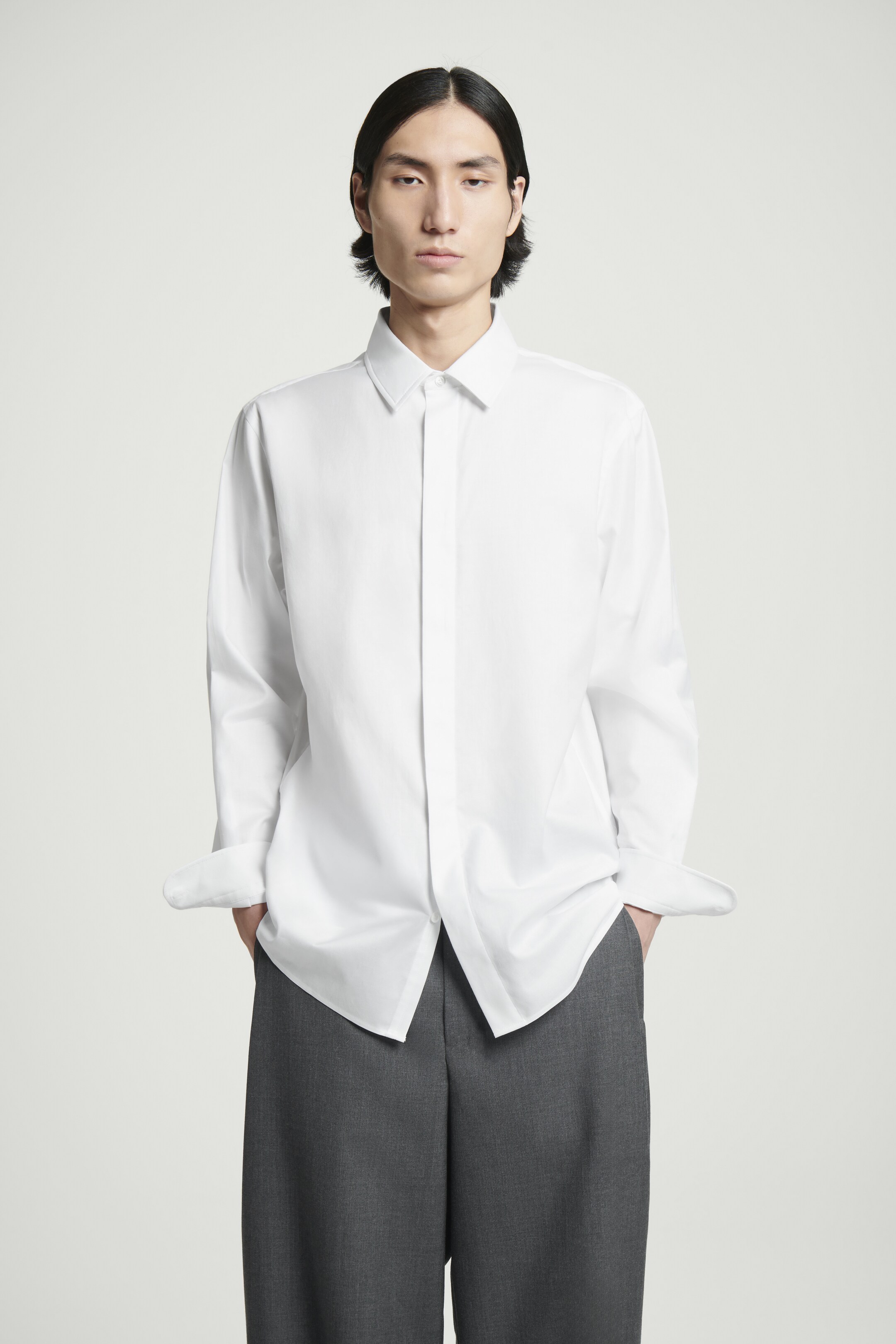 Agrandir l'image: CHEMISE DÉCONTRACTÉE EN COTON - BLANC - HOMME | H&M CH 1