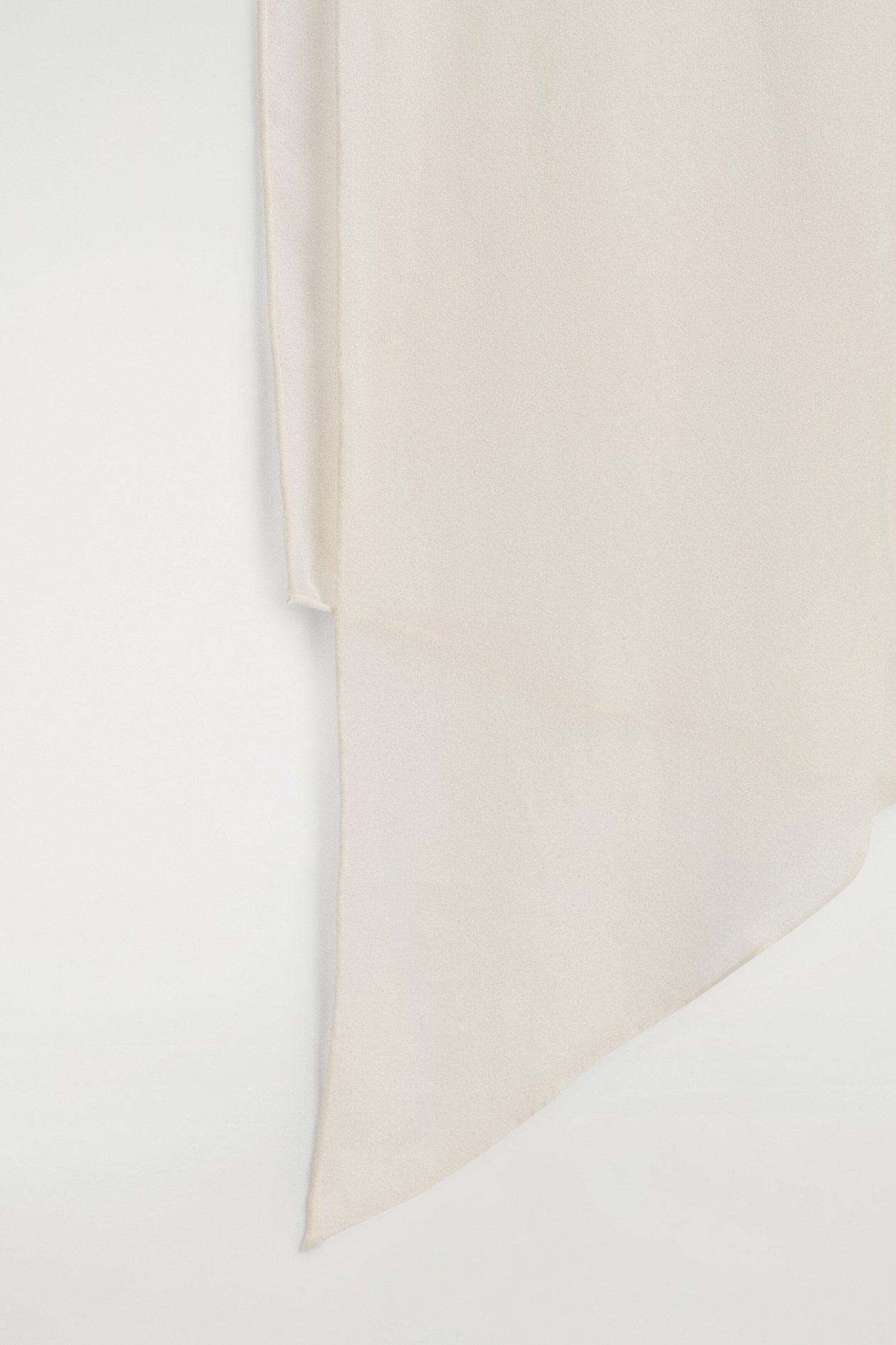 SLIM SHEER SILK SCARF — IVORY
