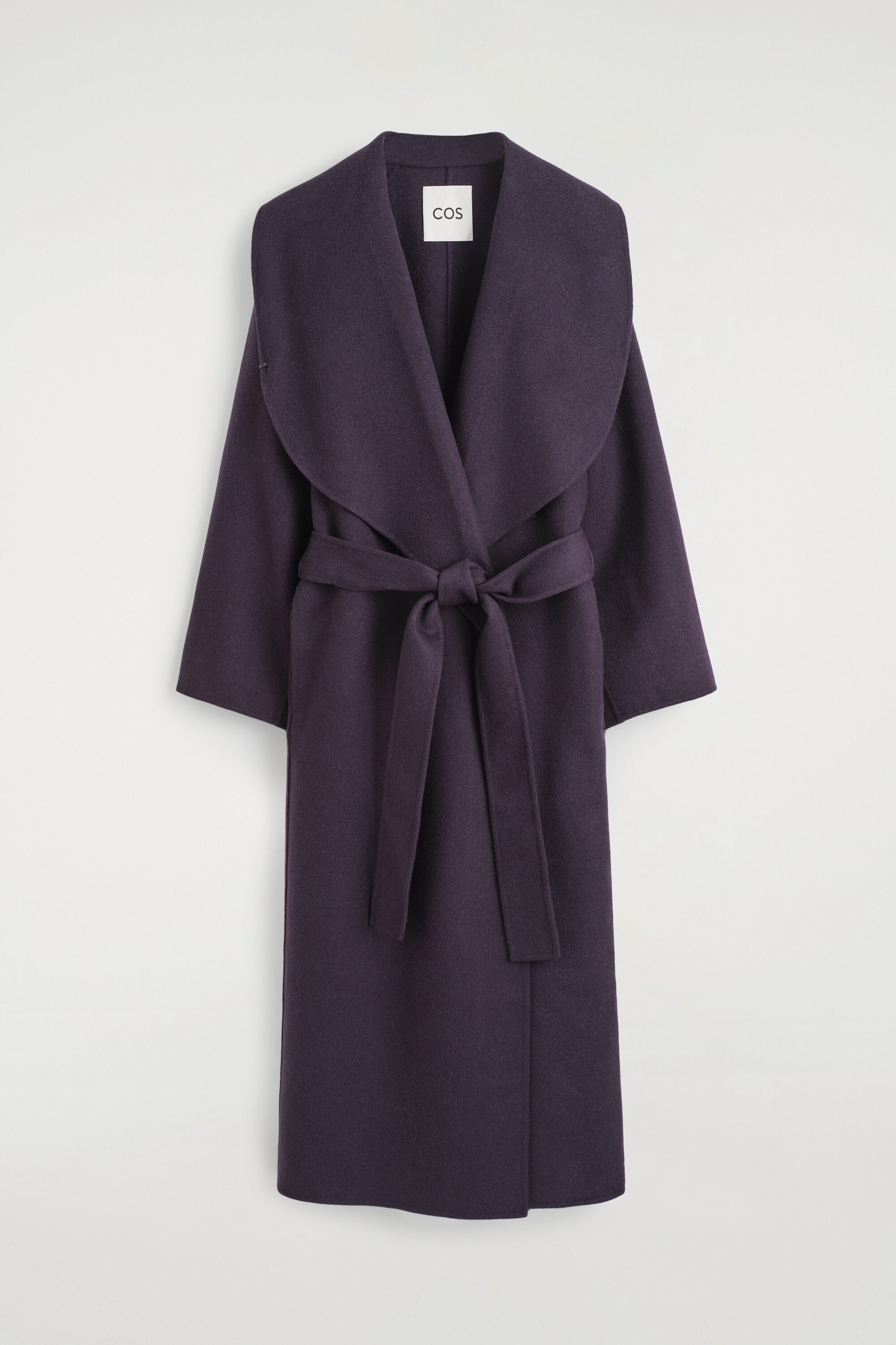 DOUBLE-FACED WOOL SHAWL-COLLAR COAT