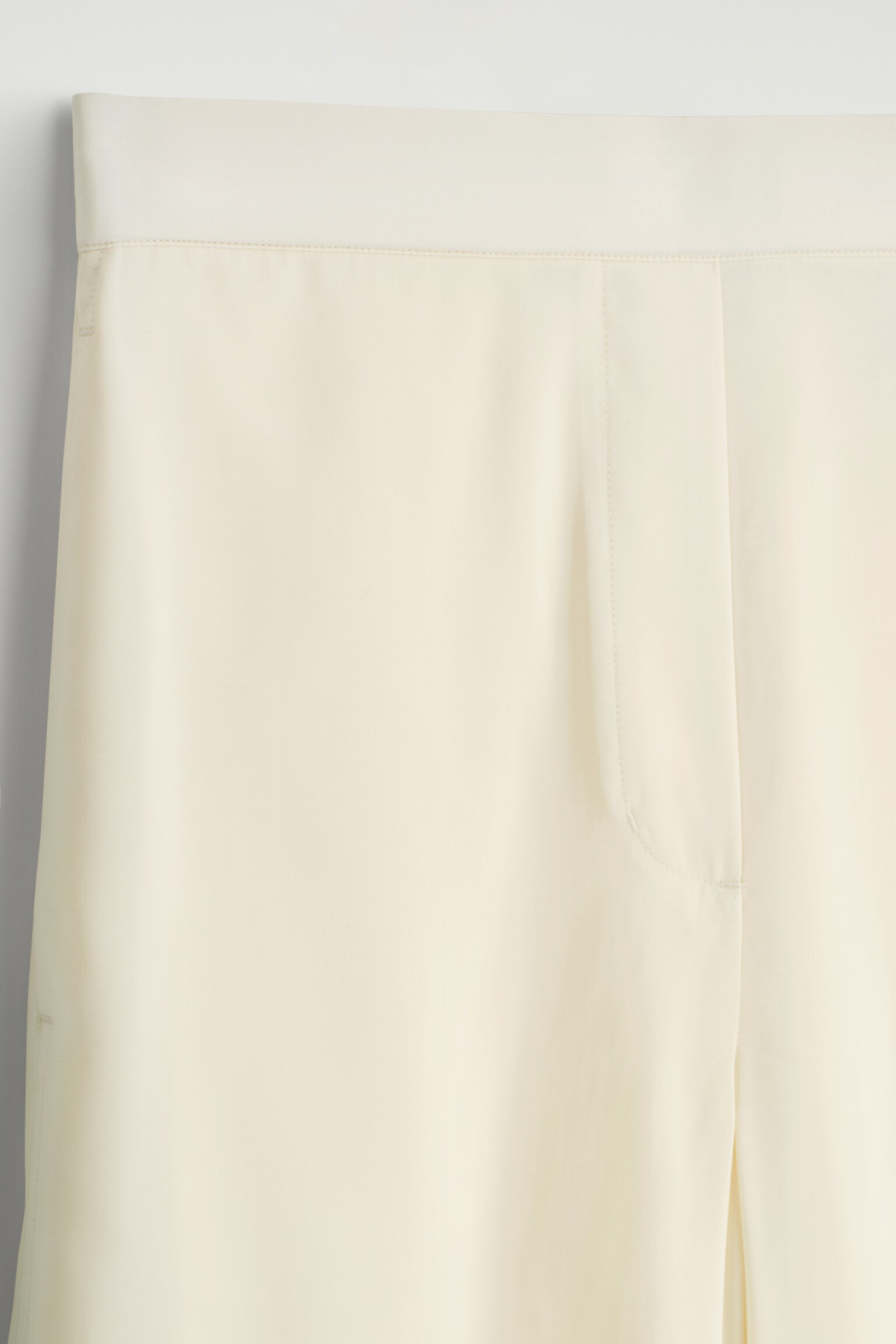 PANTALON LARGE TAILLE ÉLASTIQUÉE - ÉCRU - 4