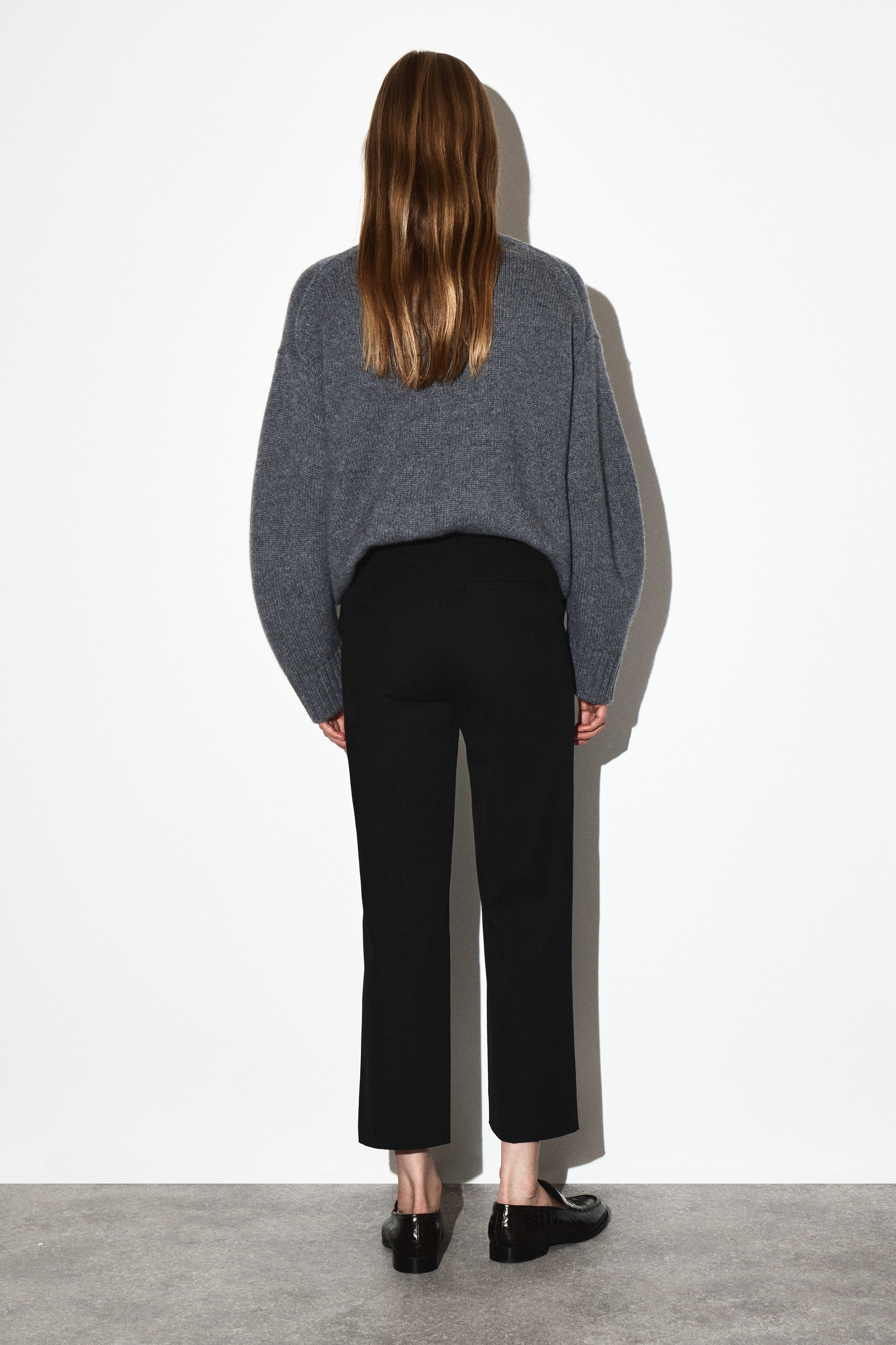 TAILORED CROPPED TROUSERS - BLACK | COS
