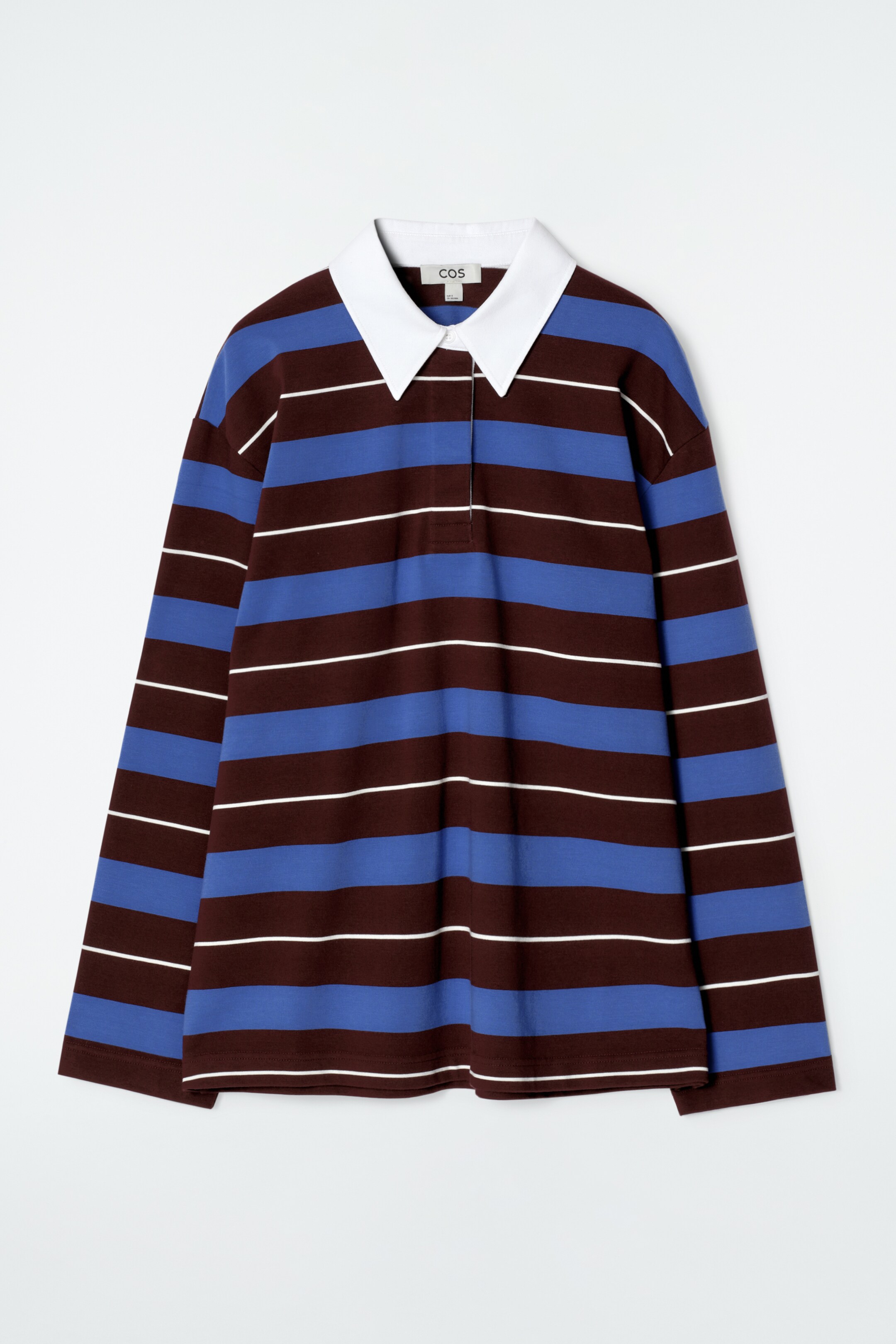 Größeres Bild anzeigen: GESTREIFTES LANGÄRMLIGES POLOSHIRT - ROT/KOBALTBLAU/STREIFEN - Ladies | H&M AT 6