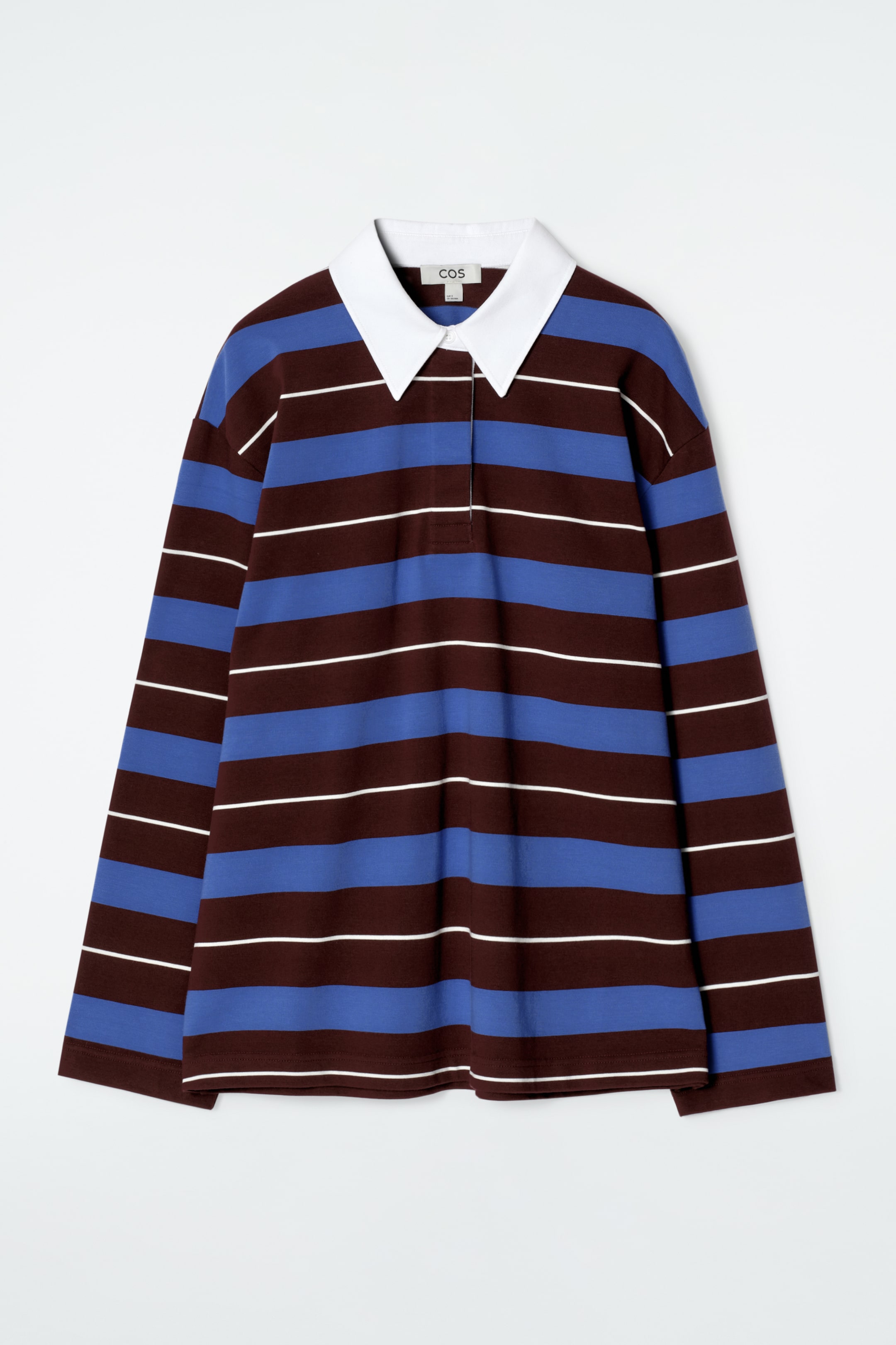 Zobacz większy obraz: KOSZULKA POLO W PASKI Z DŁUGIM RĘKAWEM - BURGUNDOWY/ KOBALTOWY/ PASKI - ONA | H&M PL 6