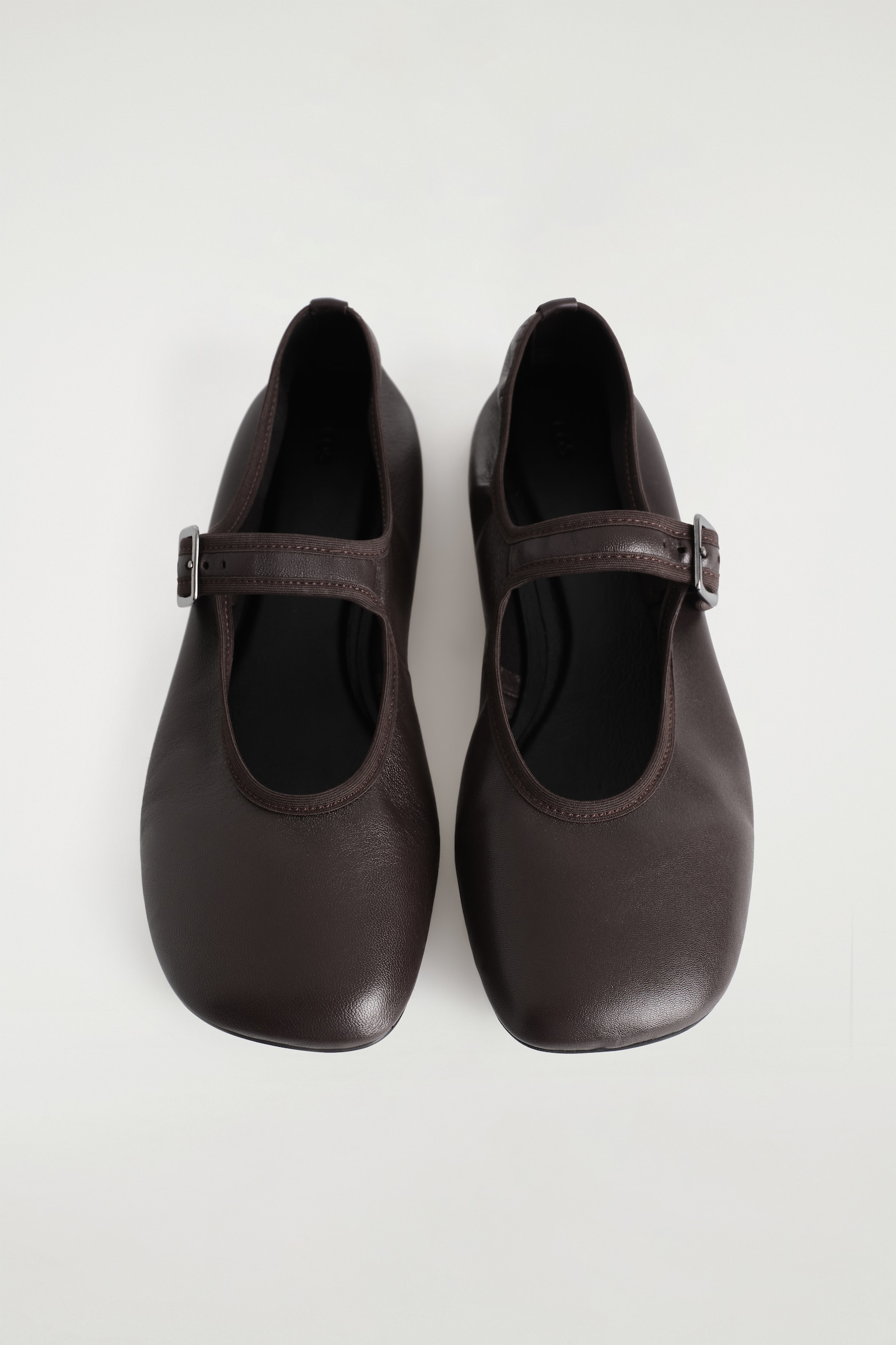 BALLERINES À BOUCLE CARRÉE - BRUN - 4