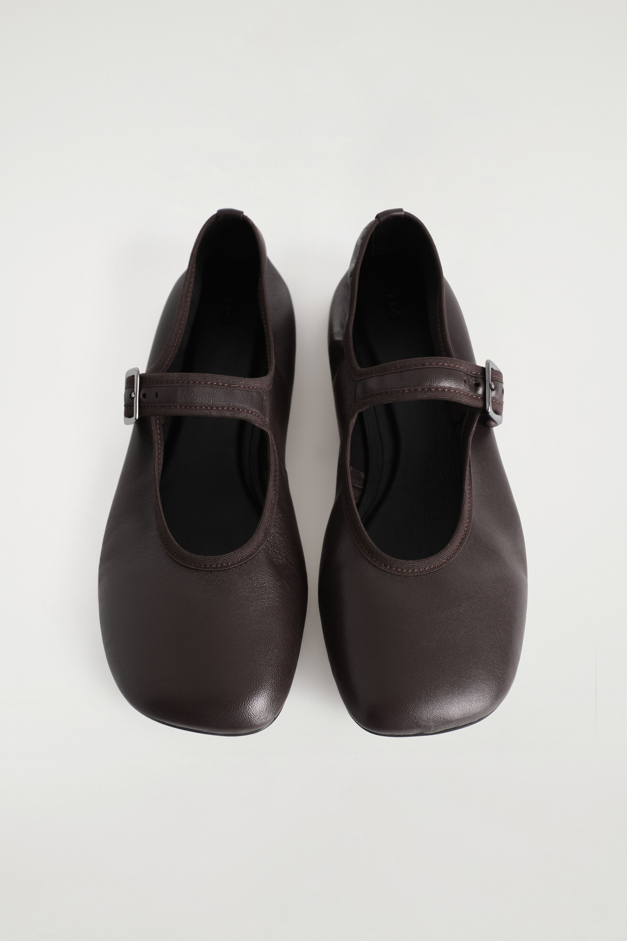 Ingrandisci l'immagine: SQUARE-TOE BUCKLED BALLET FLATS - BROWN - DONNA | H&M CH 6