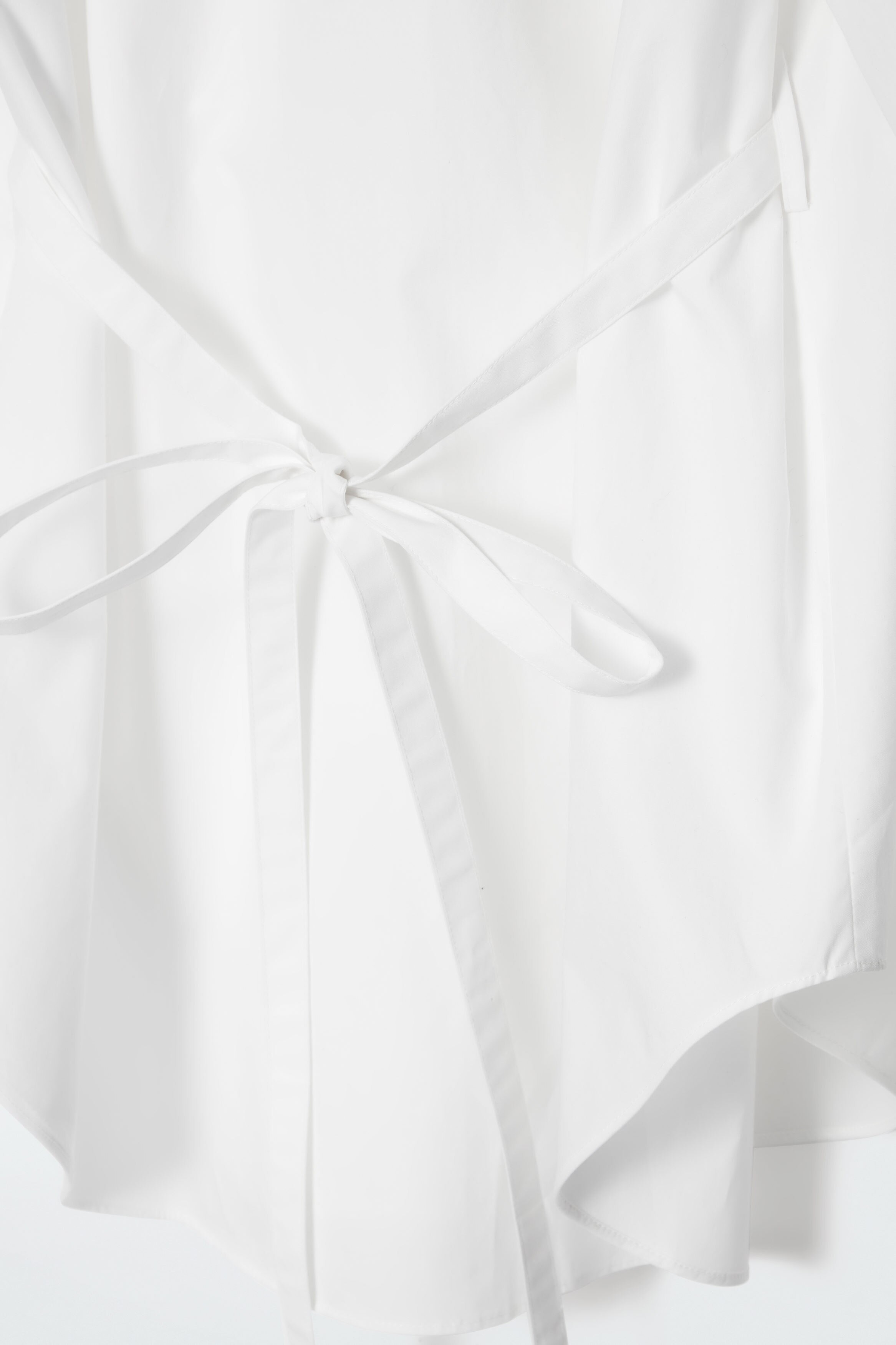 white tie waist shirt
