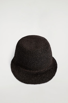 WOVEN PAPER CAP — BROWN 3