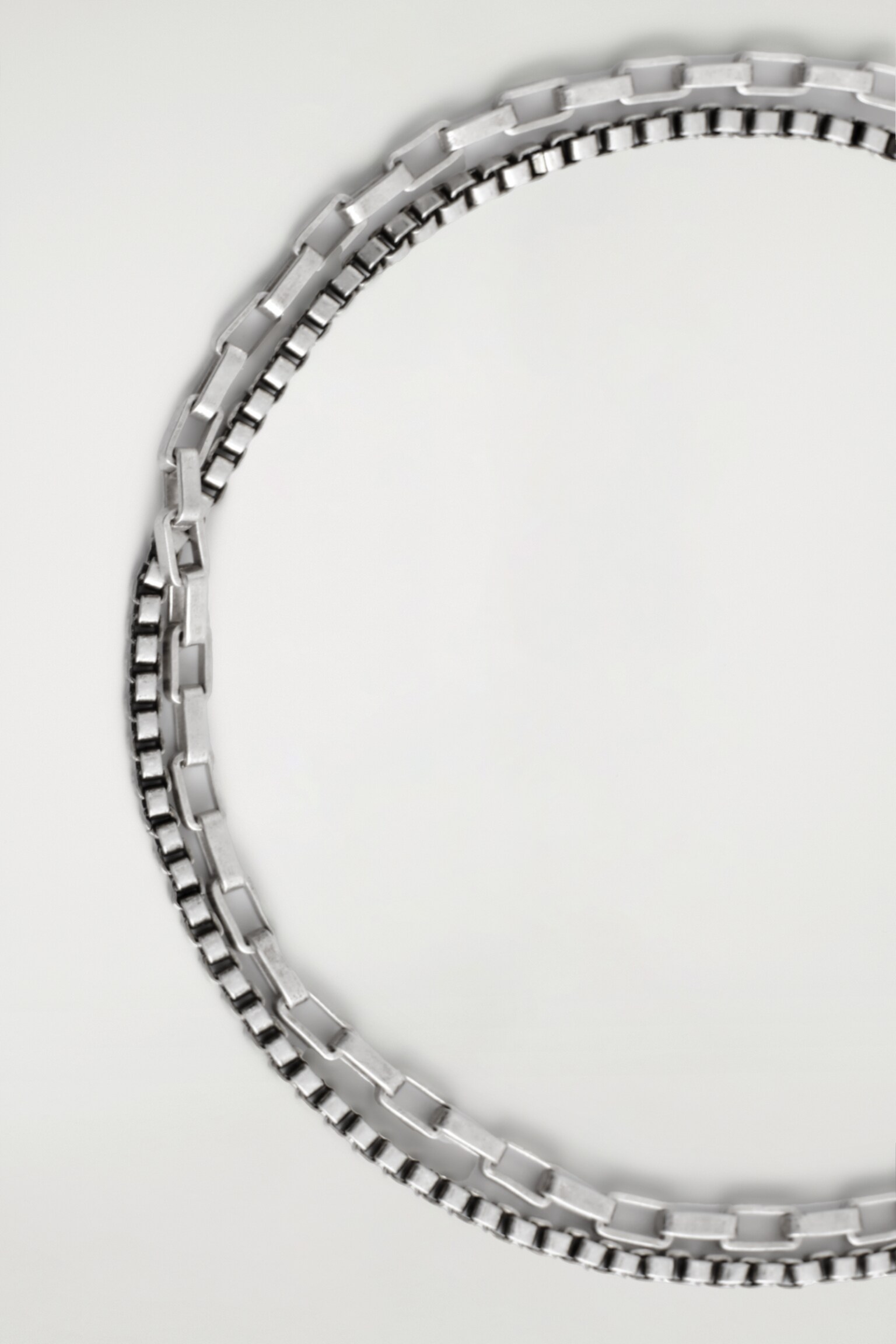 PULSERA DE DOBLE CADENA - PLATEADO - 3