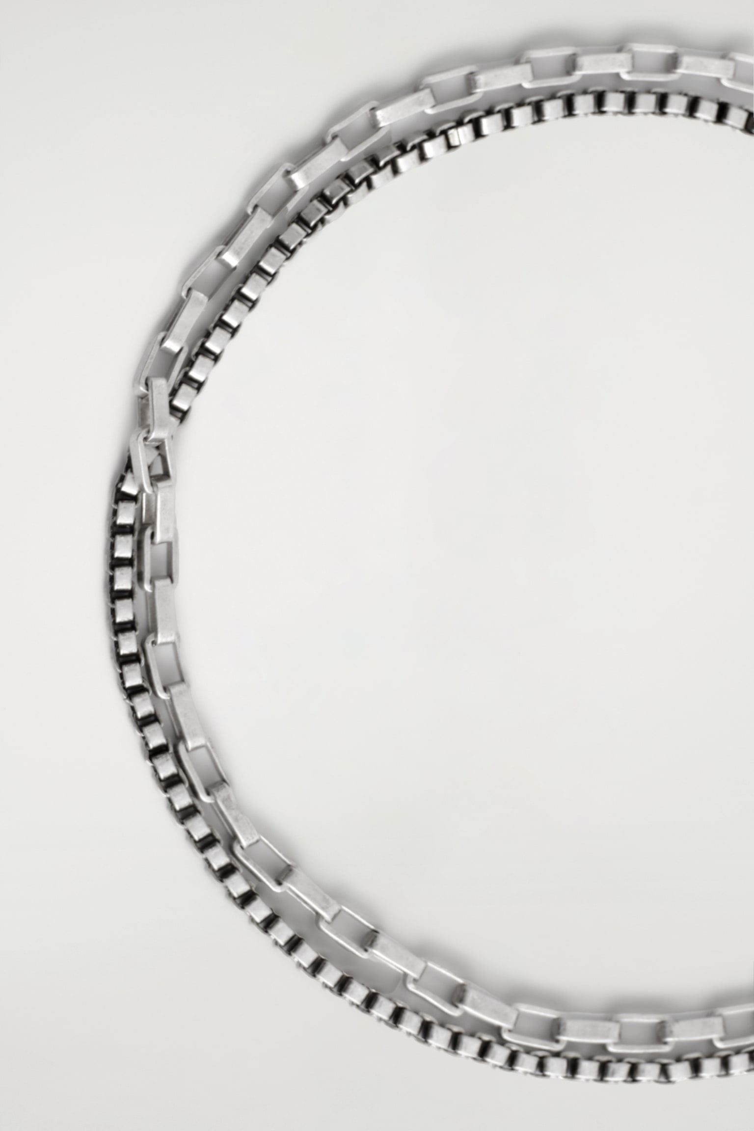 BRACELET À DOUBLE CHAÎNE - ARGENTÉ - 3