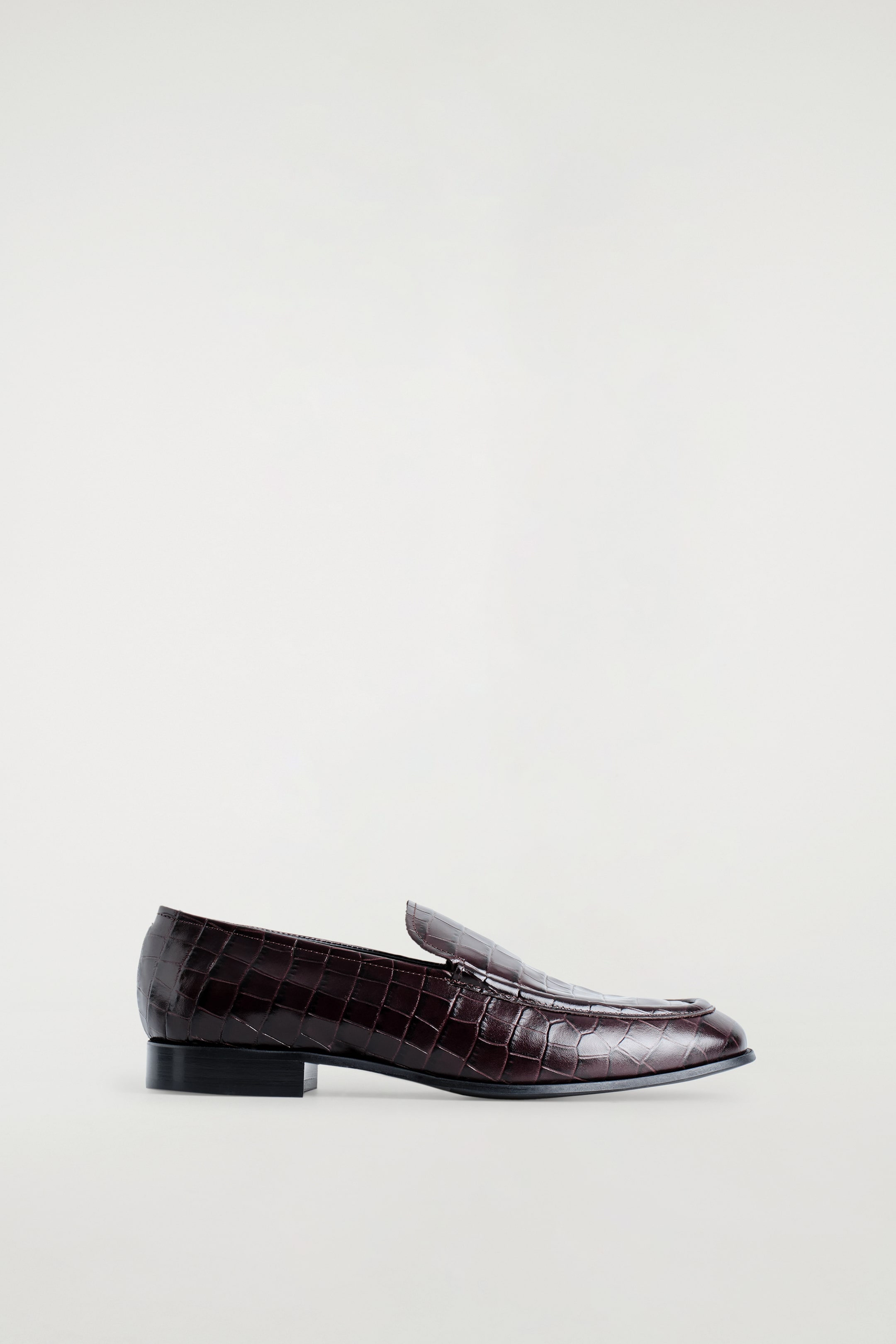 Grotere afbeelding bekijken: Loafers van leer met krokodillenmotief - DONKERBRUIN - DAMES | H&M BE 4