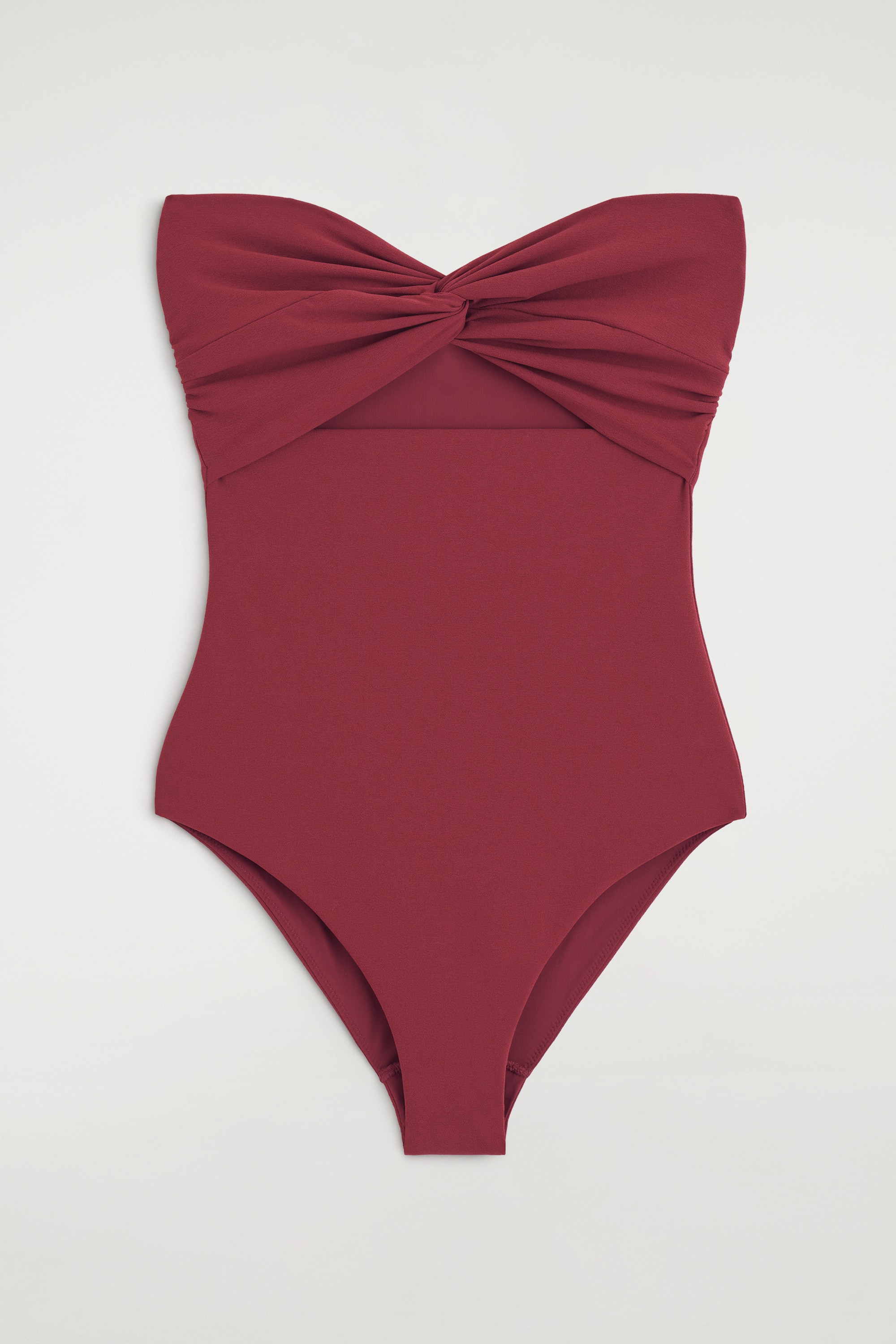TWISTED TEXTURED CUTOUT SWIMSUIT - RUST/BROWN