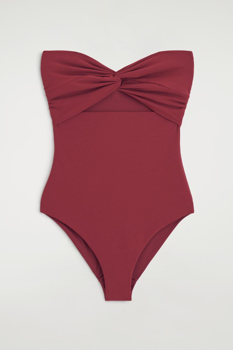 Twisted Textured Cutout Swimsuit