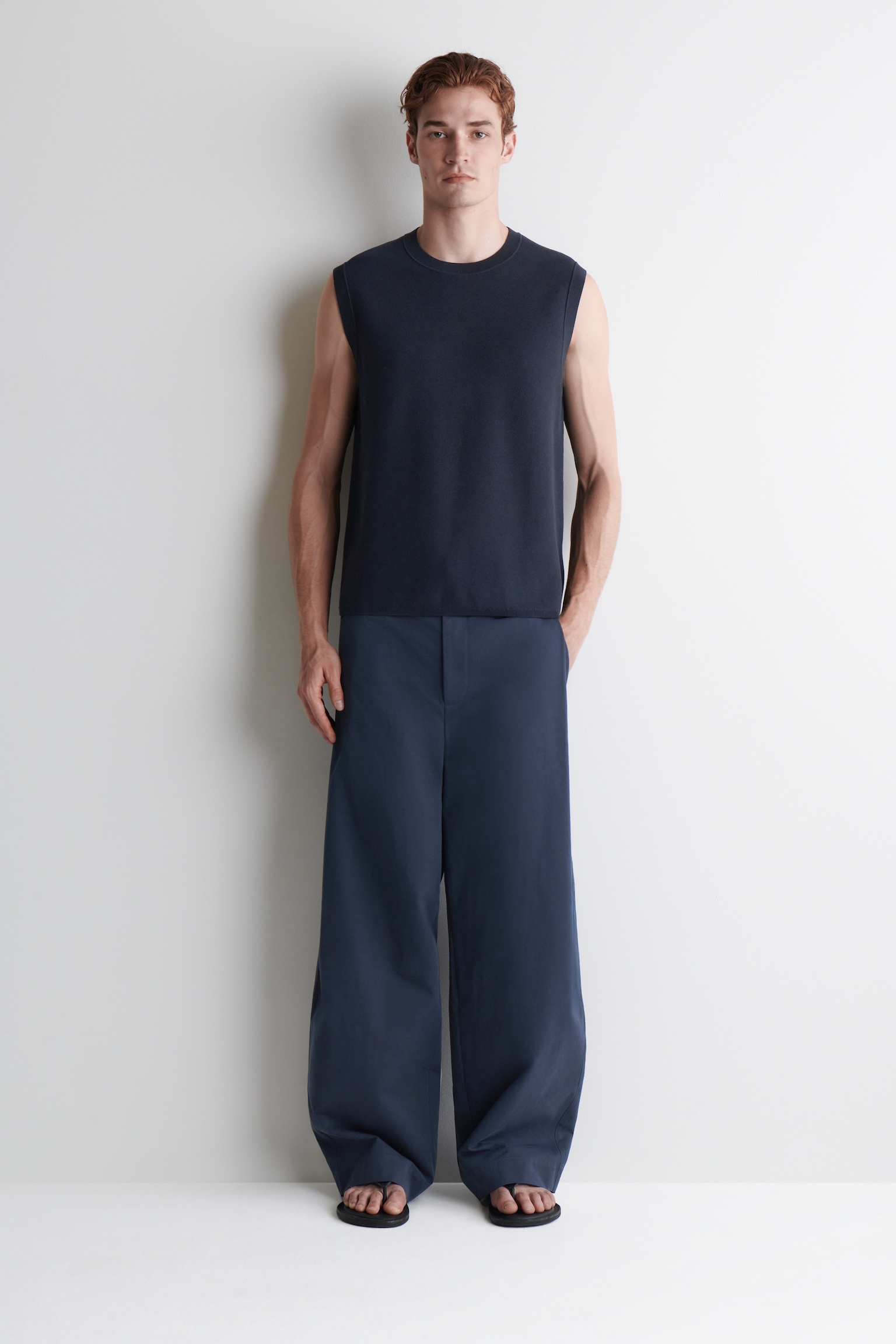 TANKTOP MIT WABENSTRUKTUR - NAVYBLAU - 7