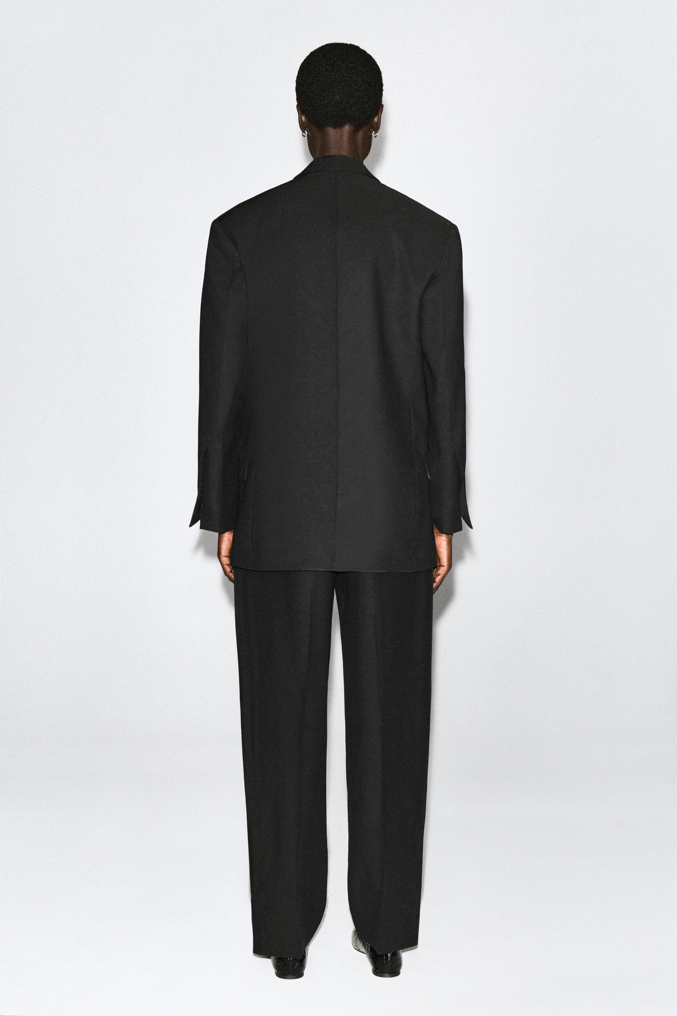 CONTRAST-LINED DOUBLE-BREASTED BLAZER - thumbnail 5