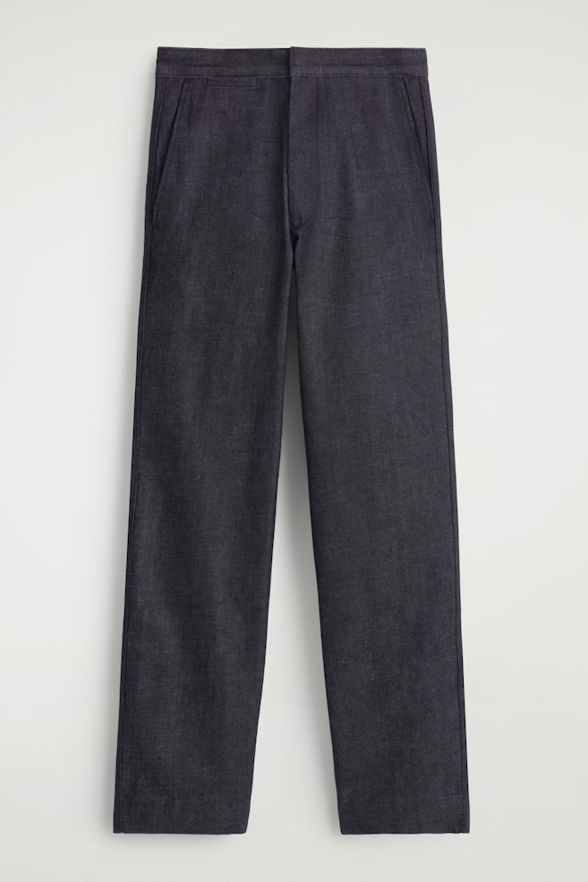 HOSE AUS DENIM MIT GERADEM BEIN - Dunkelblau - 1
