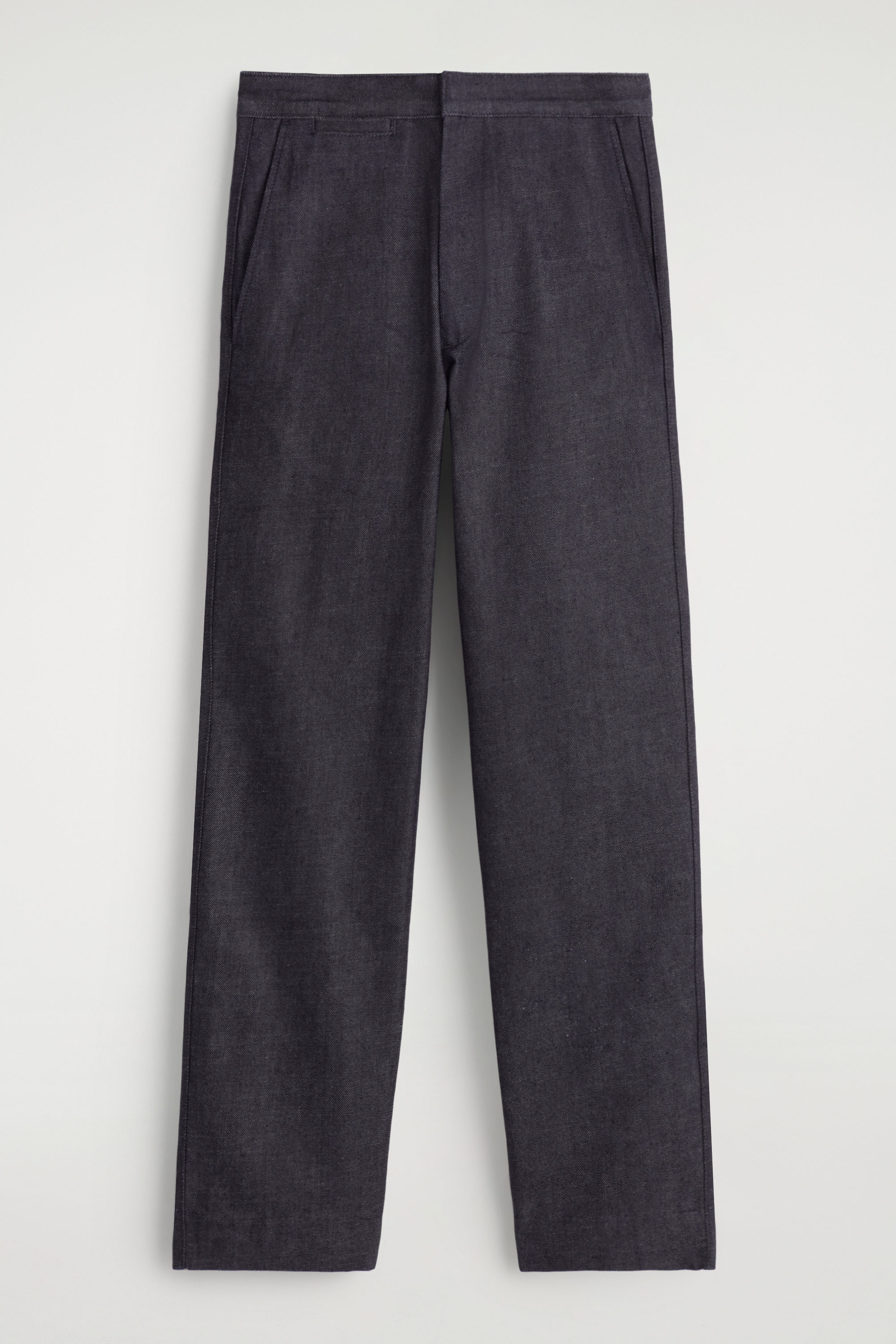 【COSYHARU】Cosyharu Wide Slacks RELAXED TWILL WIDE-LEG TROUSERS - BLACK | COS